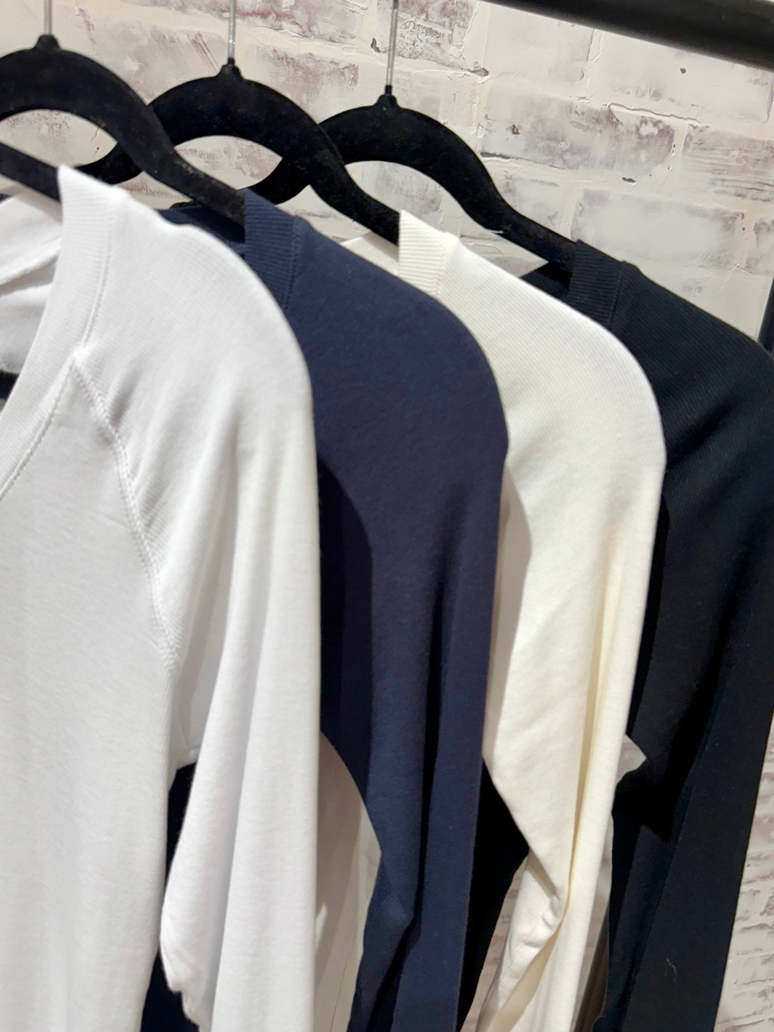 V - Neck Luxe Rib Long Sleeve Top - Mainstream Boutique