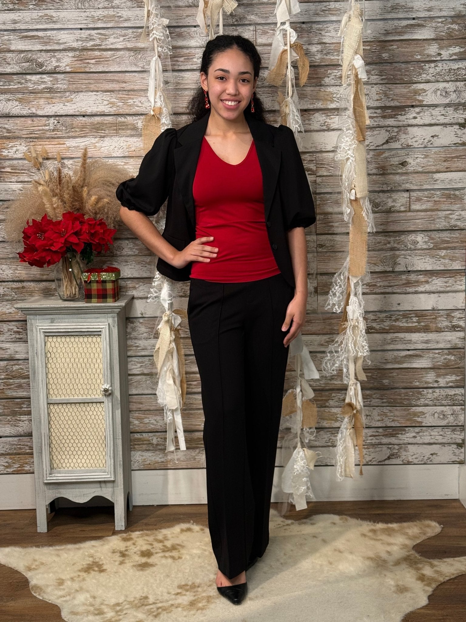 Kayla Pull - On Wide Leg Trouser – 31" Inseam Sleek Stretch Dress Pant - Mainstream Boutique