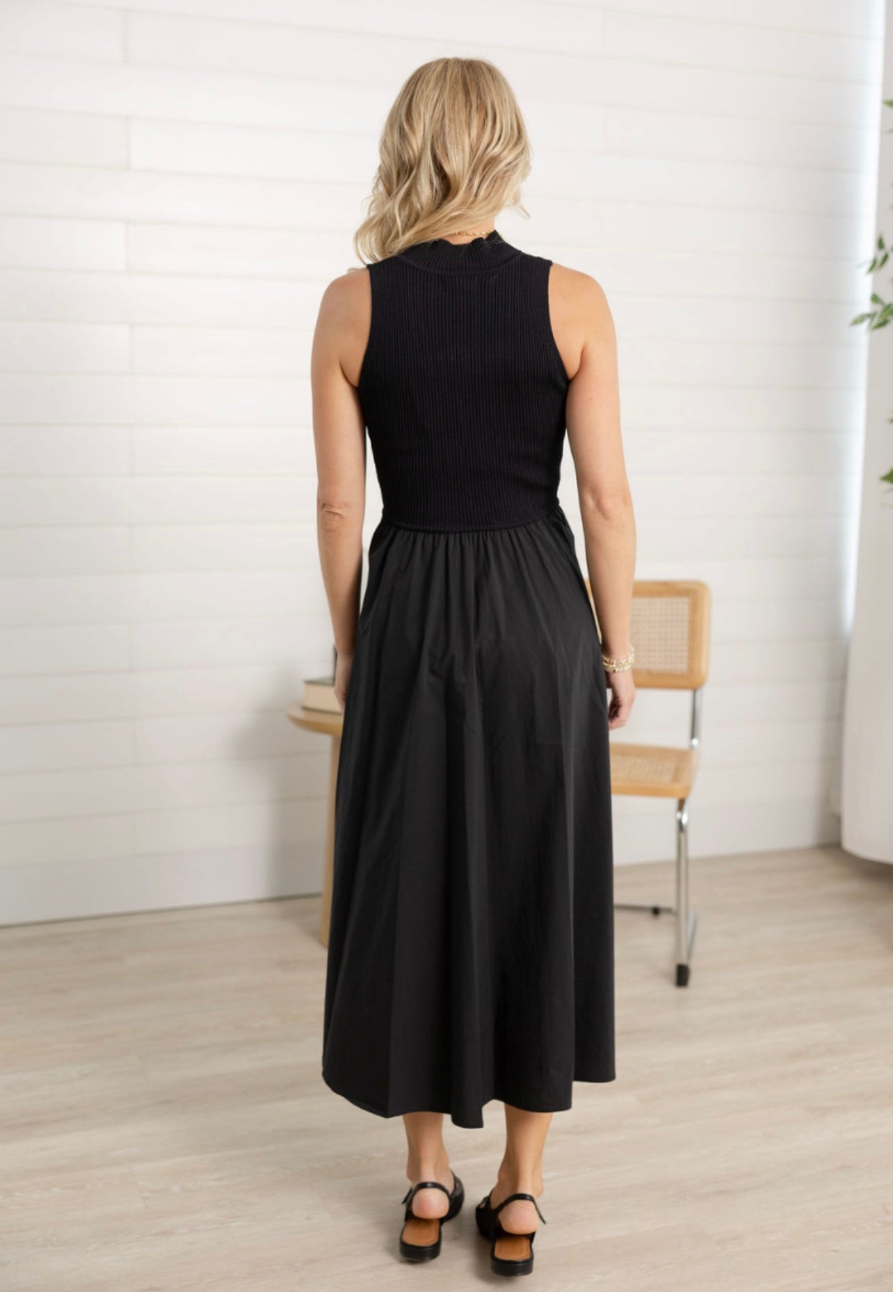 Maxi Mock Neck Sleeveless Dress - Mainstream Boutique