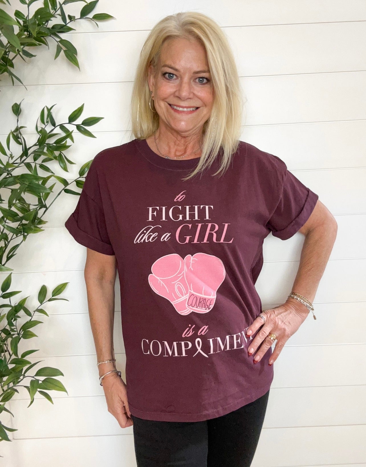 Mac And Me Fight Like A Girl Tee - Mainstream Boutique