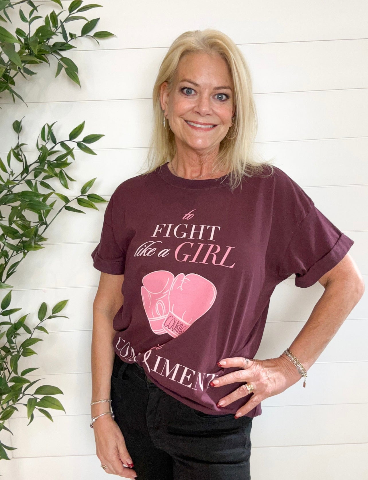 Mac And Me Fight Like A Girl Tee - Mainstream Boutique
