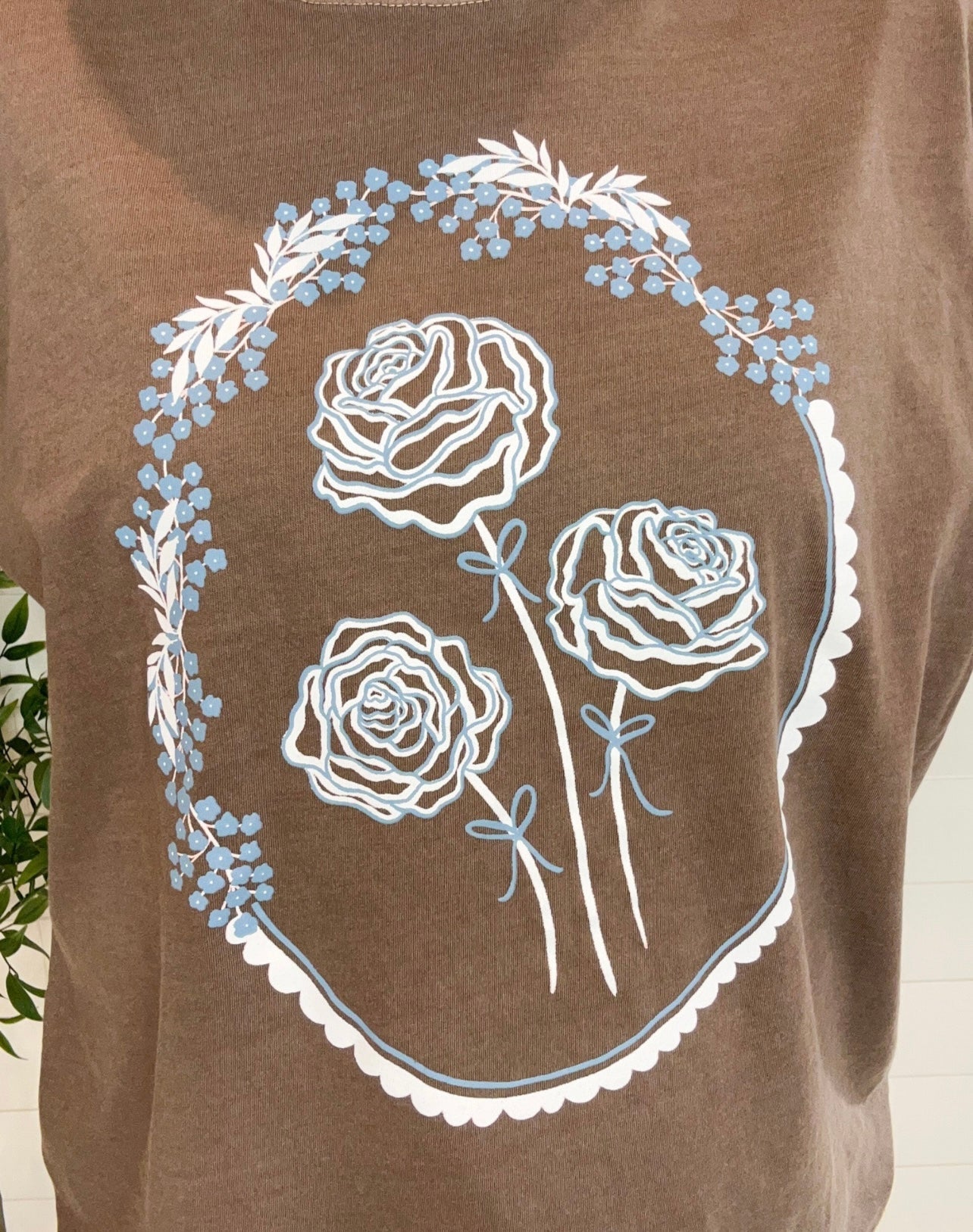 Mac And Me Floral Wreath Graphic Tee - Mainstream Boutique