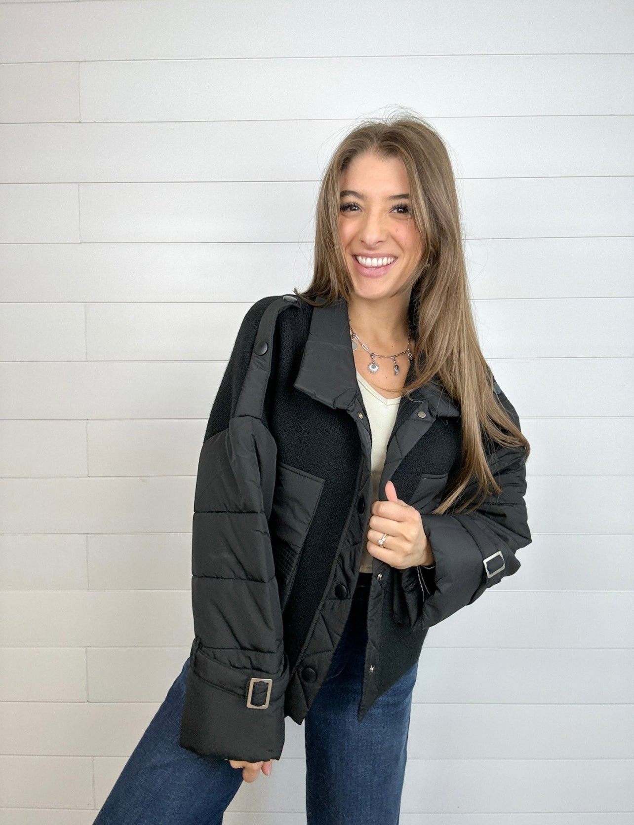 Auden Mix Media Puffer Jacket - Mainstream Boutique