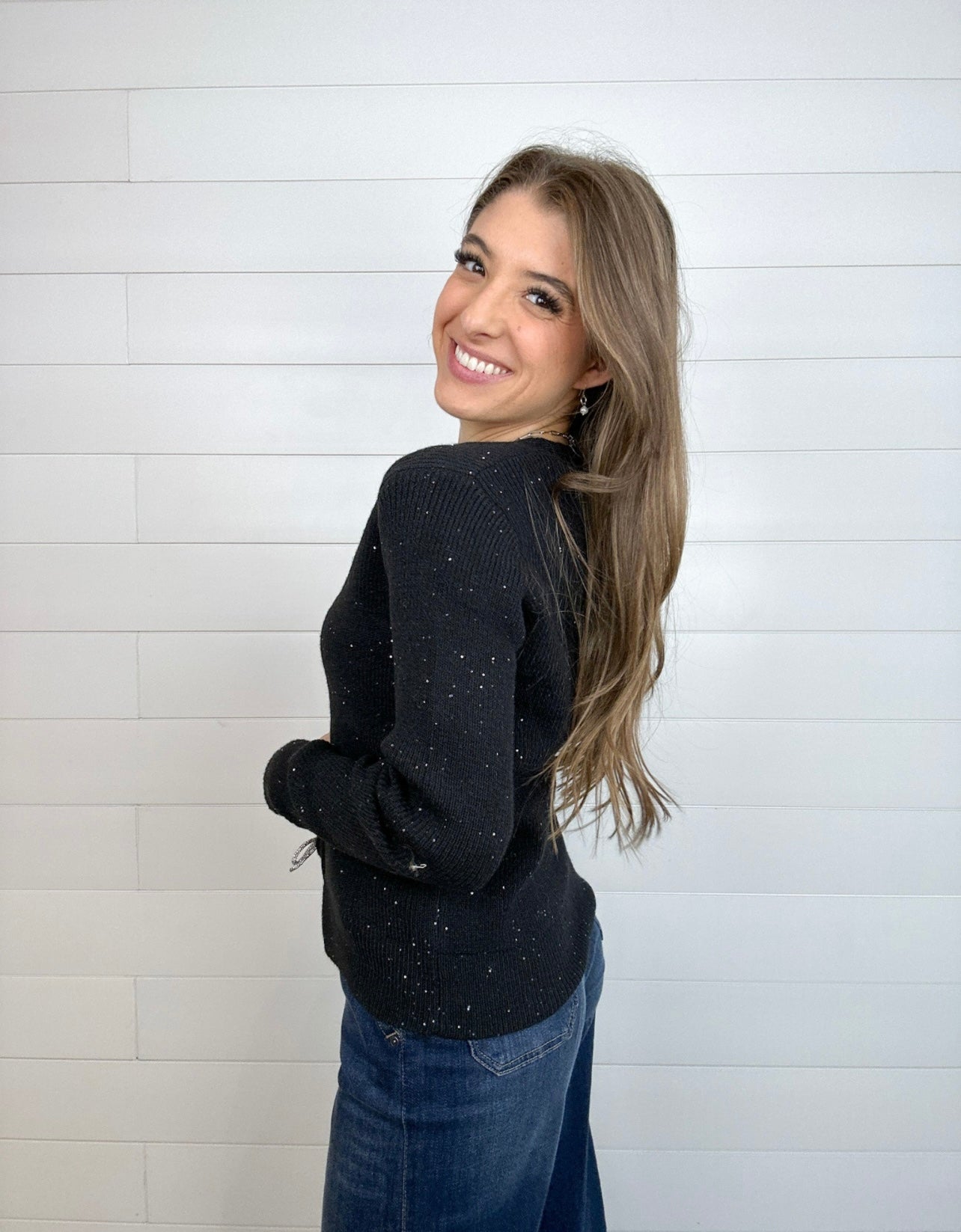 Mira Sparkling Bow Front Cardigan - Mainstream Boutique