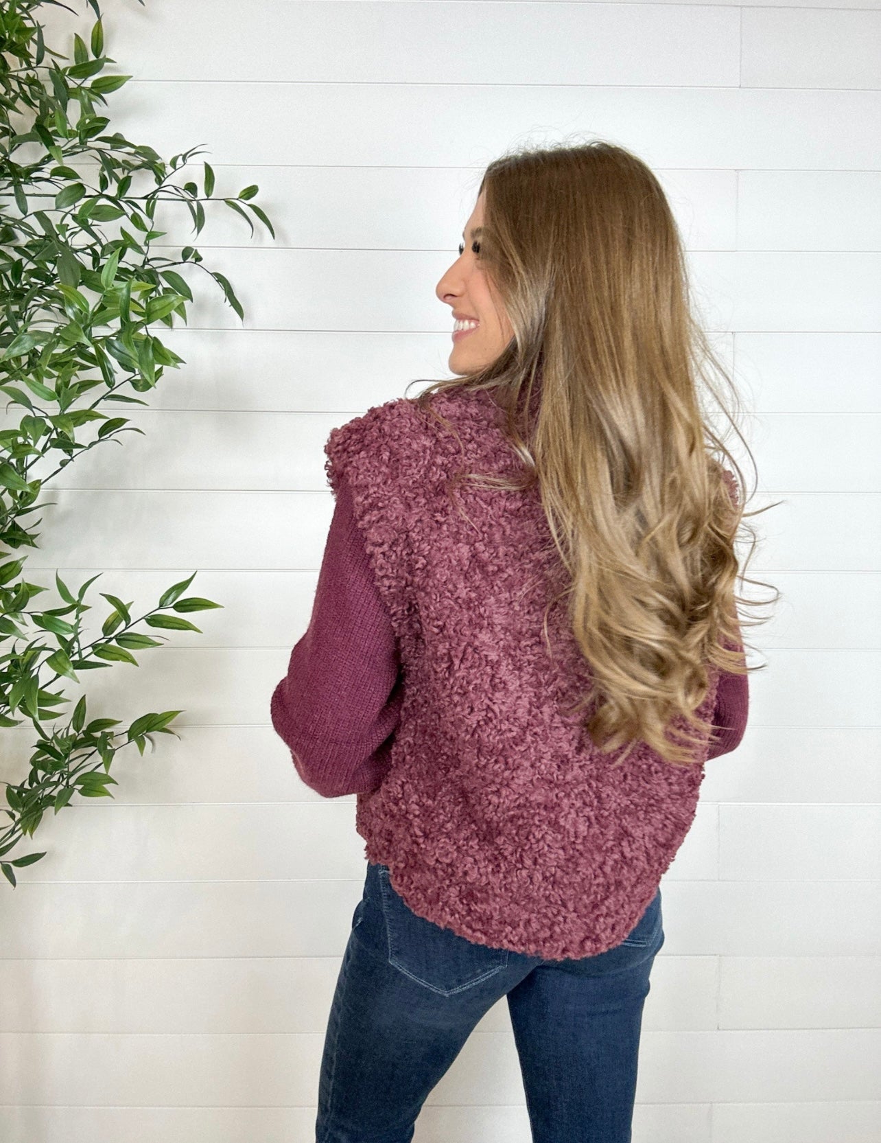 Mixed Media Sweater Jacket - Mainstream Boutique