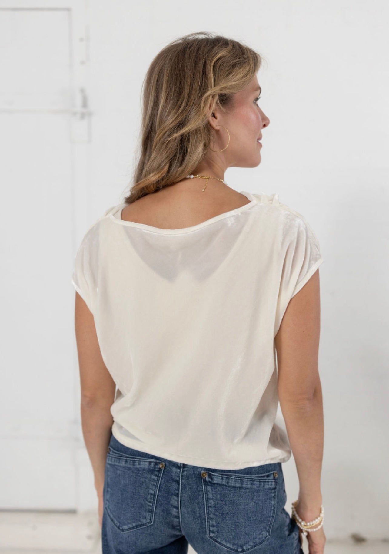 Velvet Cowl Neck Top - Mainstream Boutique