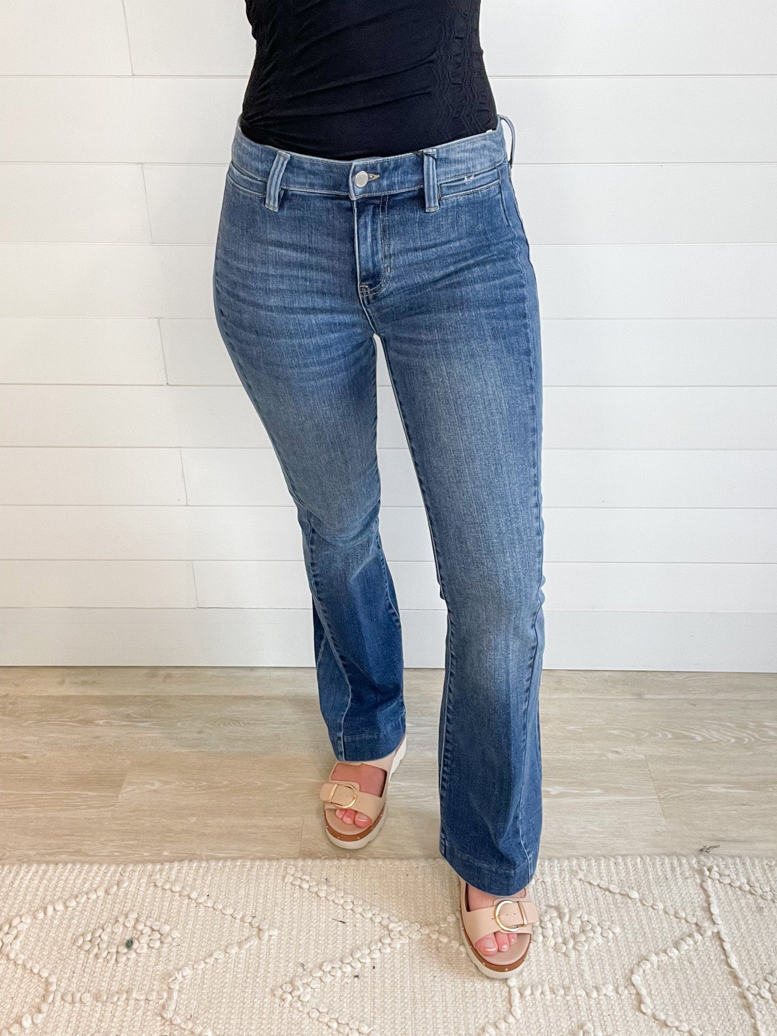 Liverpool Hannah Flare With Blocking Details - Mainstream Boutique