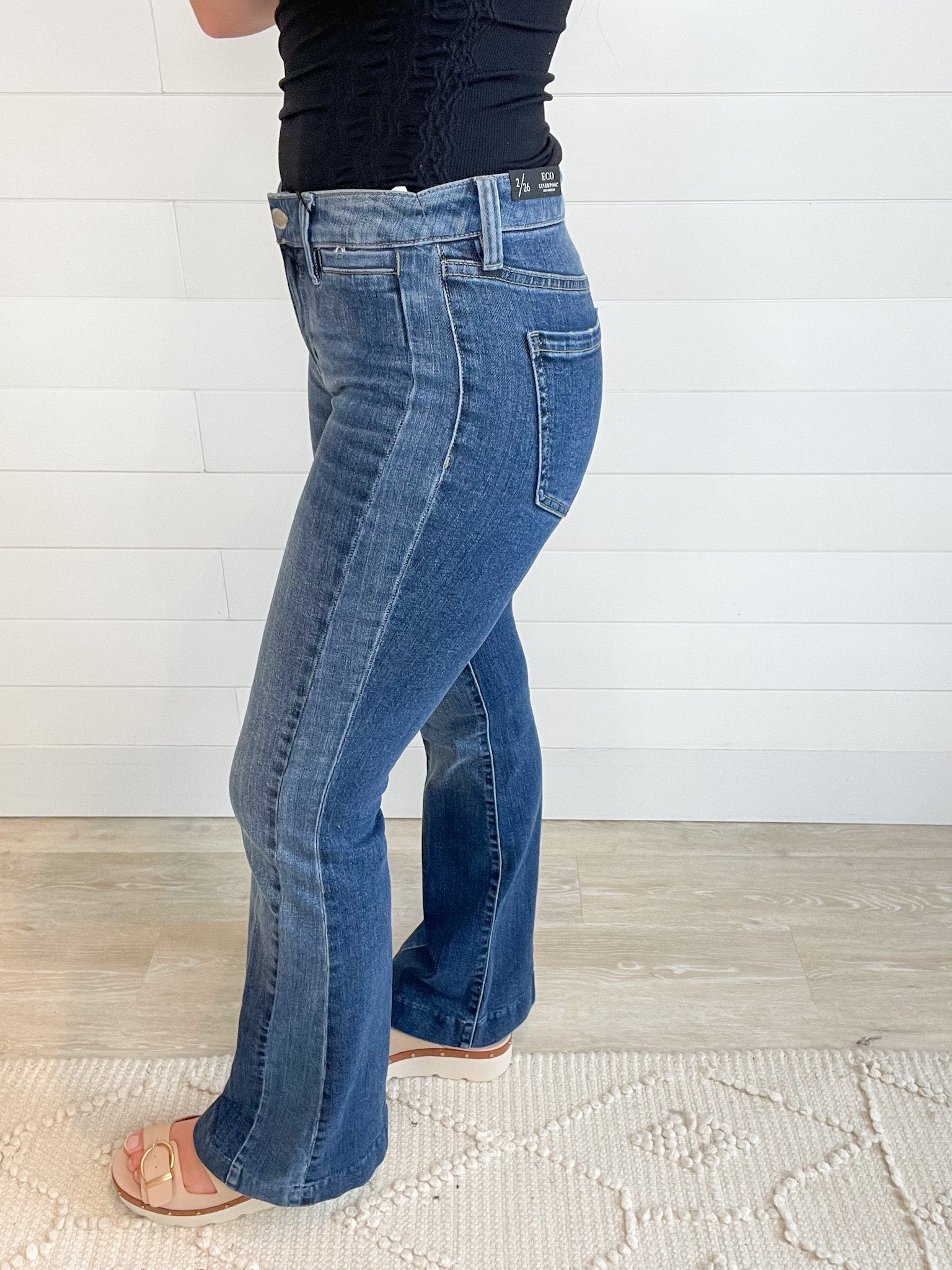 Liverpool Hannah Flare With Blocking Details - Mainstream Boutique