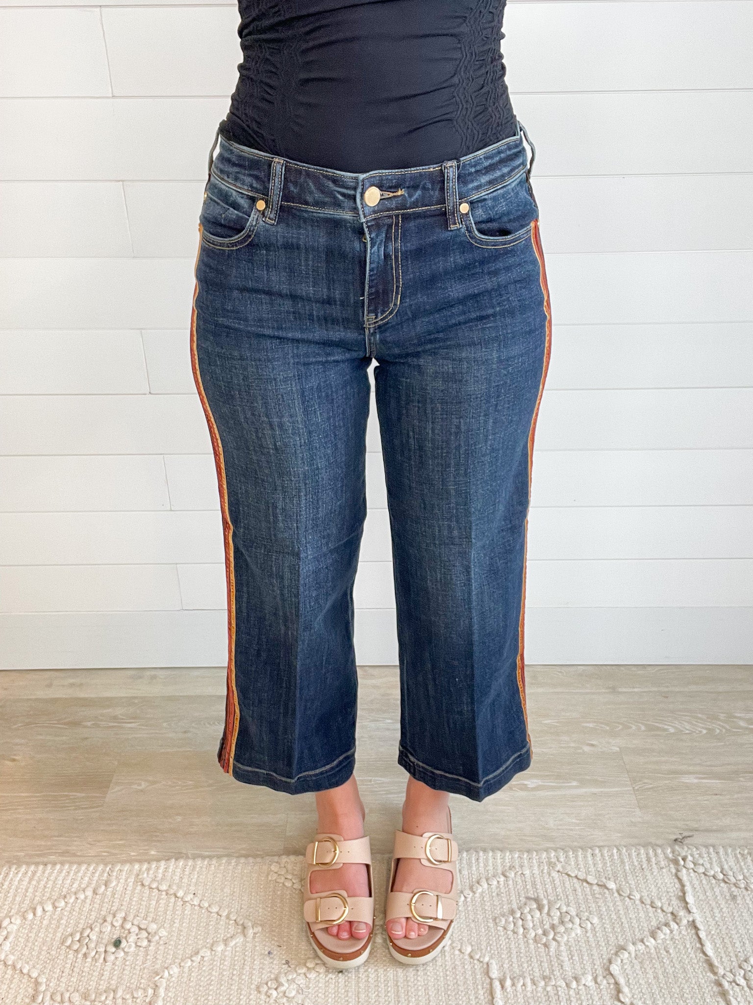 Liverpool Stride Wide Leg W/ Velvet Trim - Mainstream Boutique