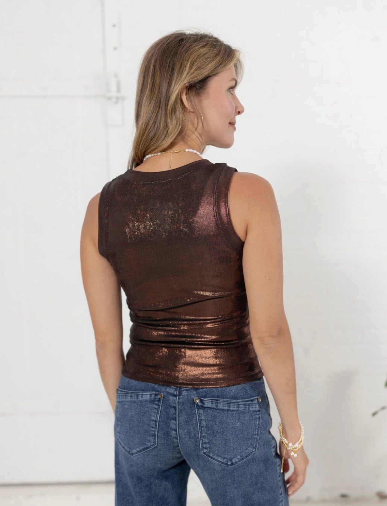 Glitter Race Back Tank - Mainstream Boutique