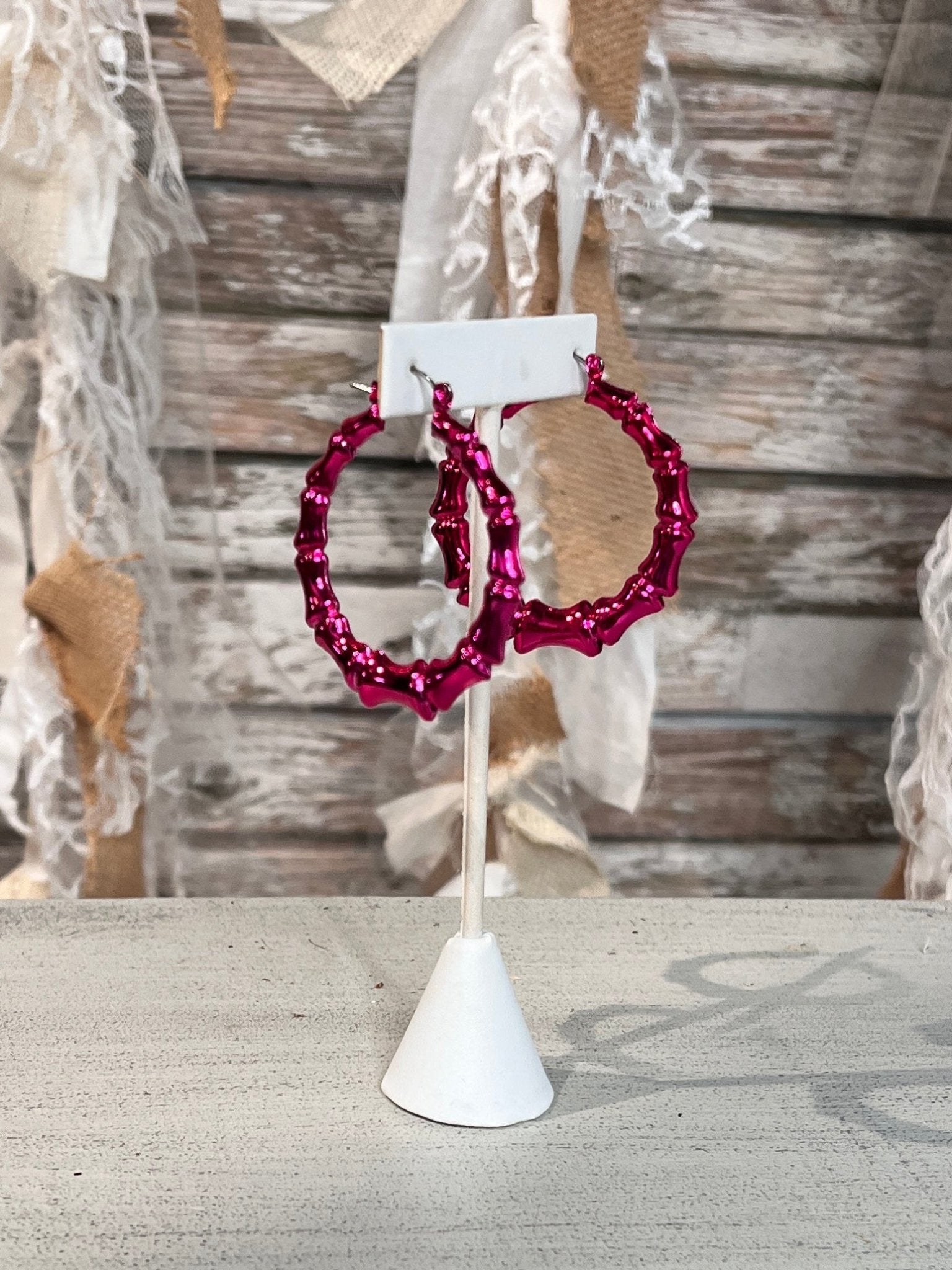 Bamboo Bold Hoops - Mainstream Boutique