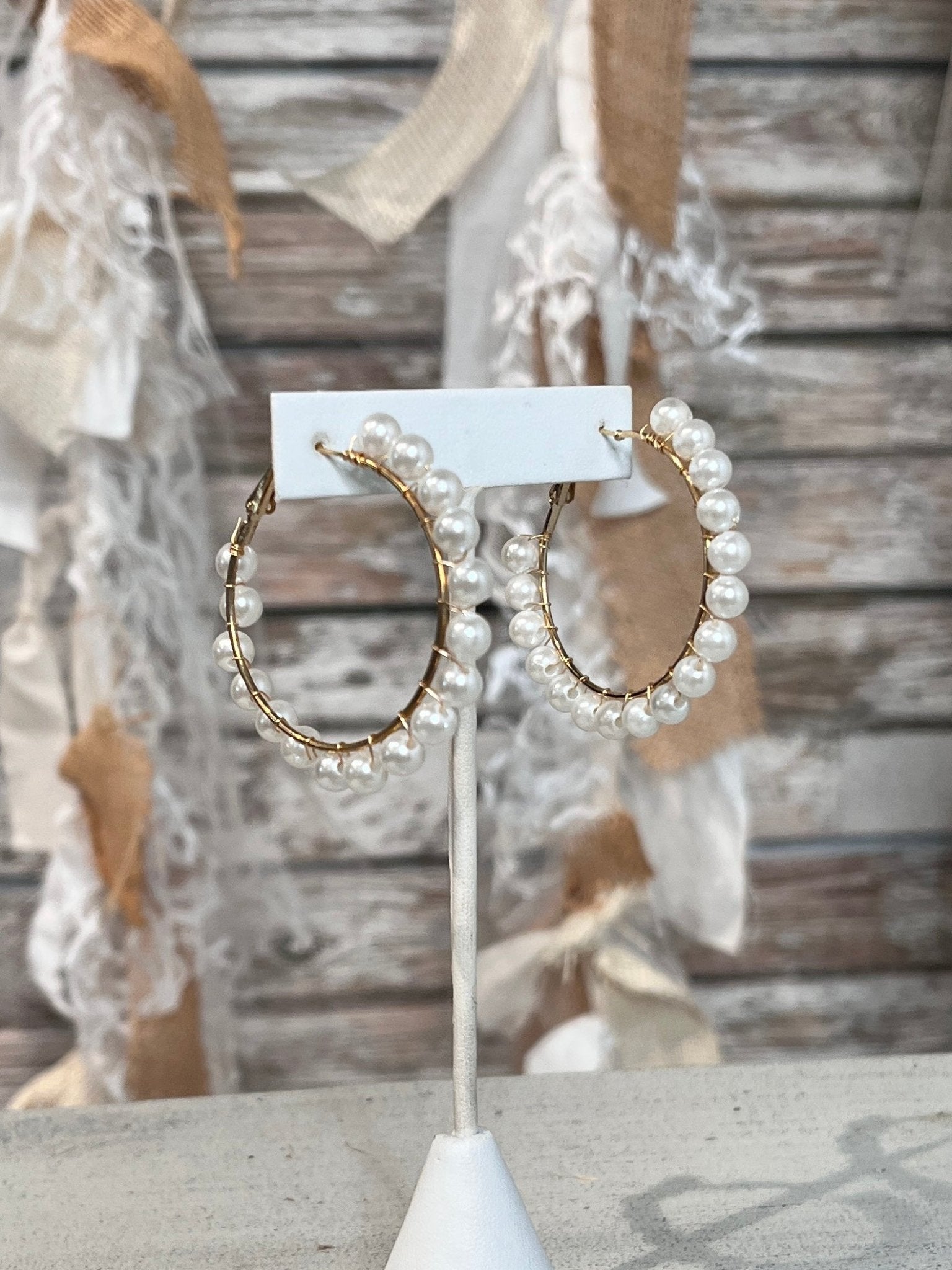 Pearl Glow Hoops - Mainstream Boutique