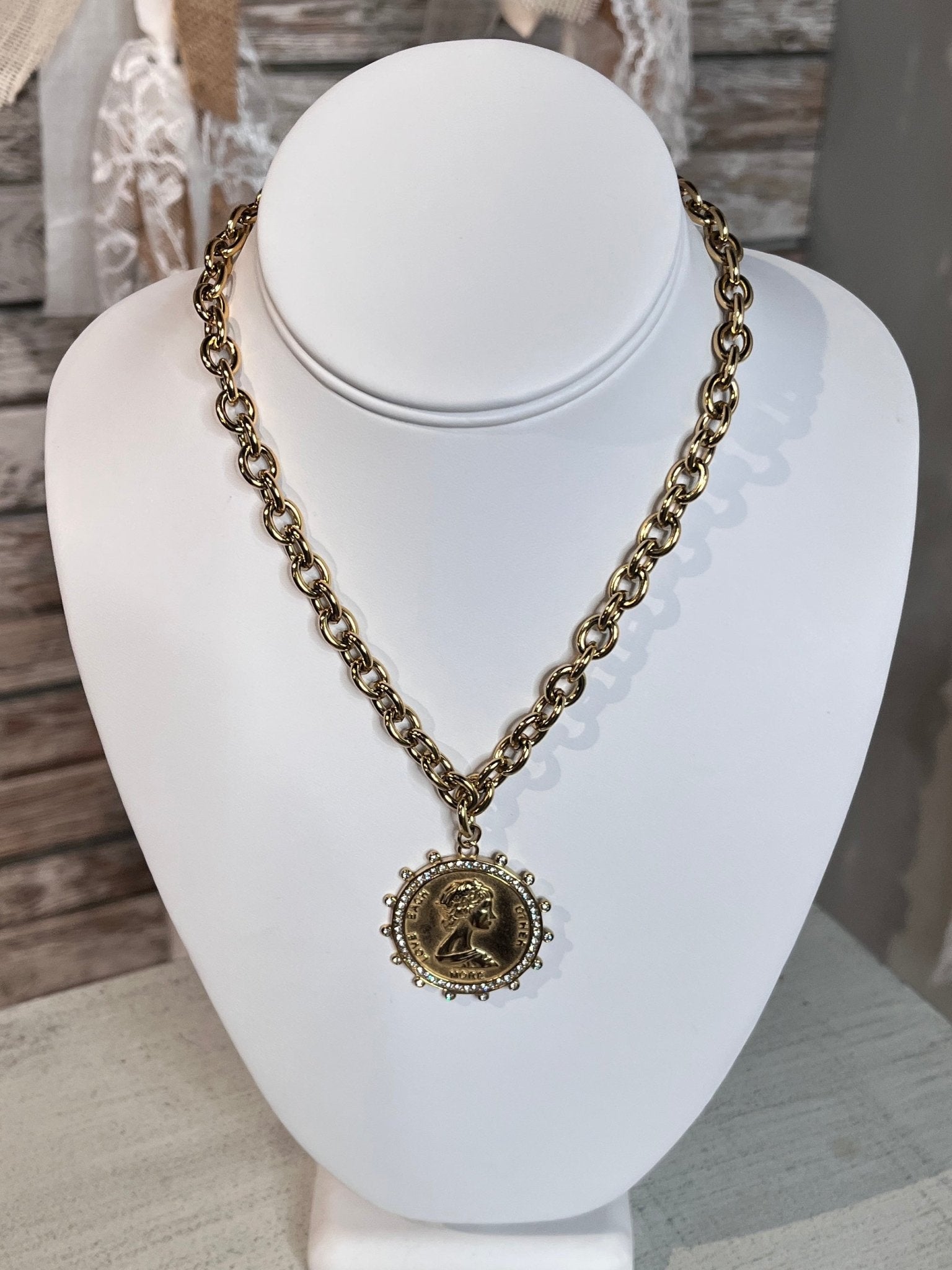 Regal Charm Coin Necklace - Mainstream Boutique