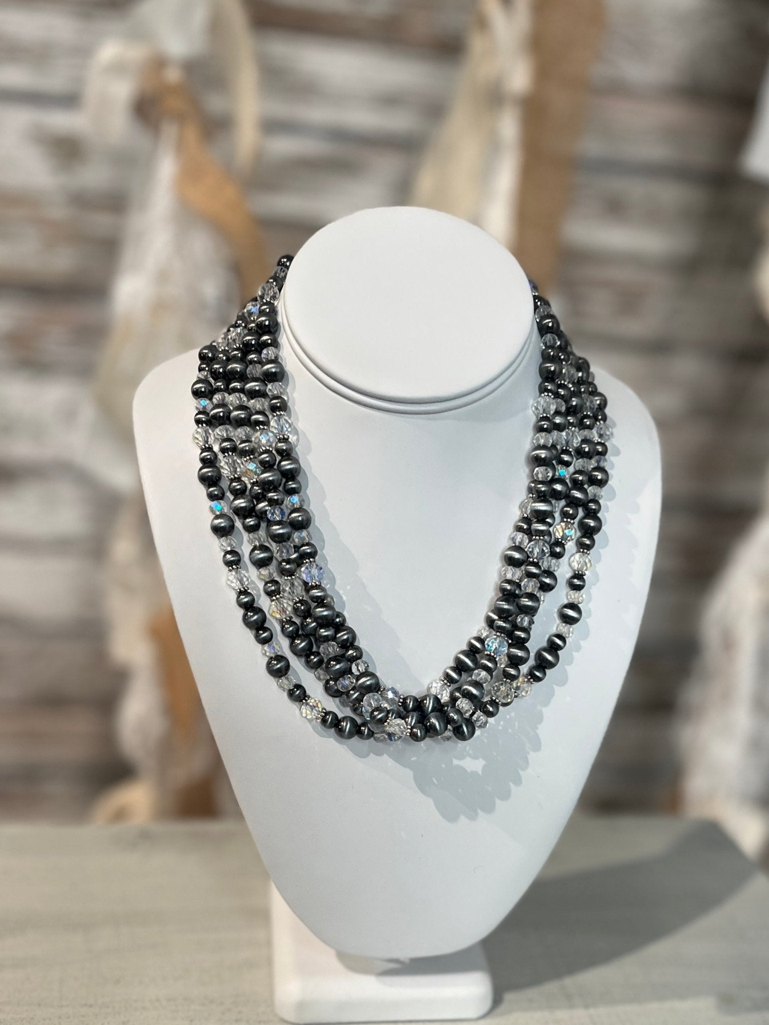 Midnight Muse Burnished Pearl Necklace - Mainstream Boutique