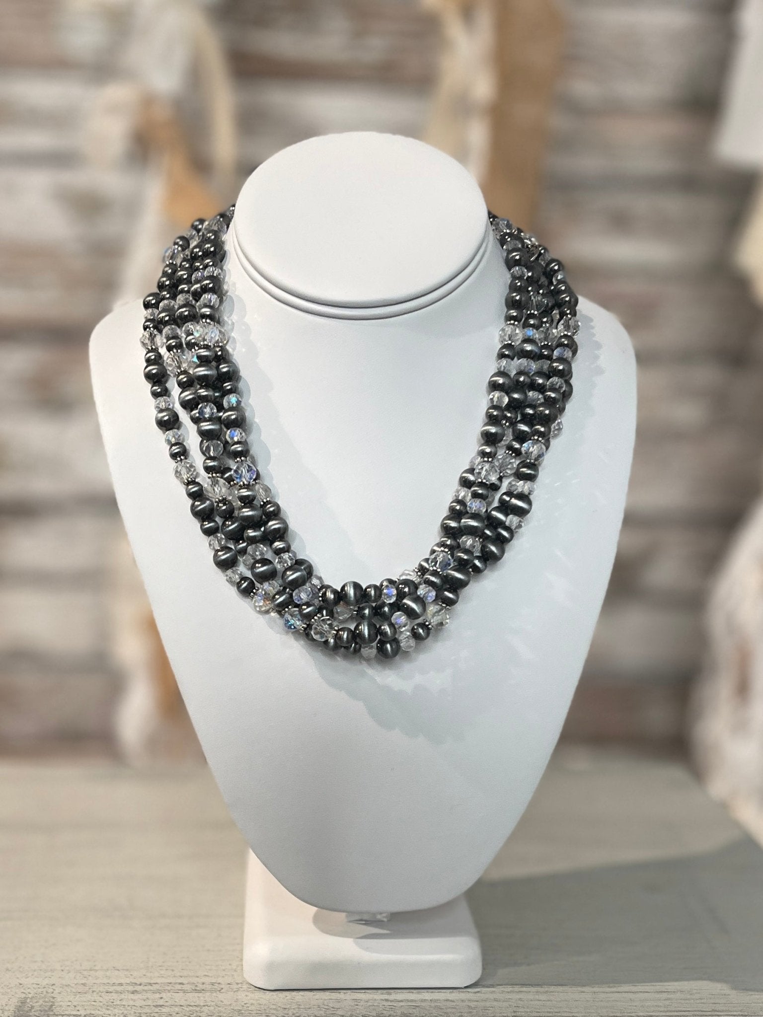 Midnight Muse Burnished Pearl Necklace - Mainstream Boutique