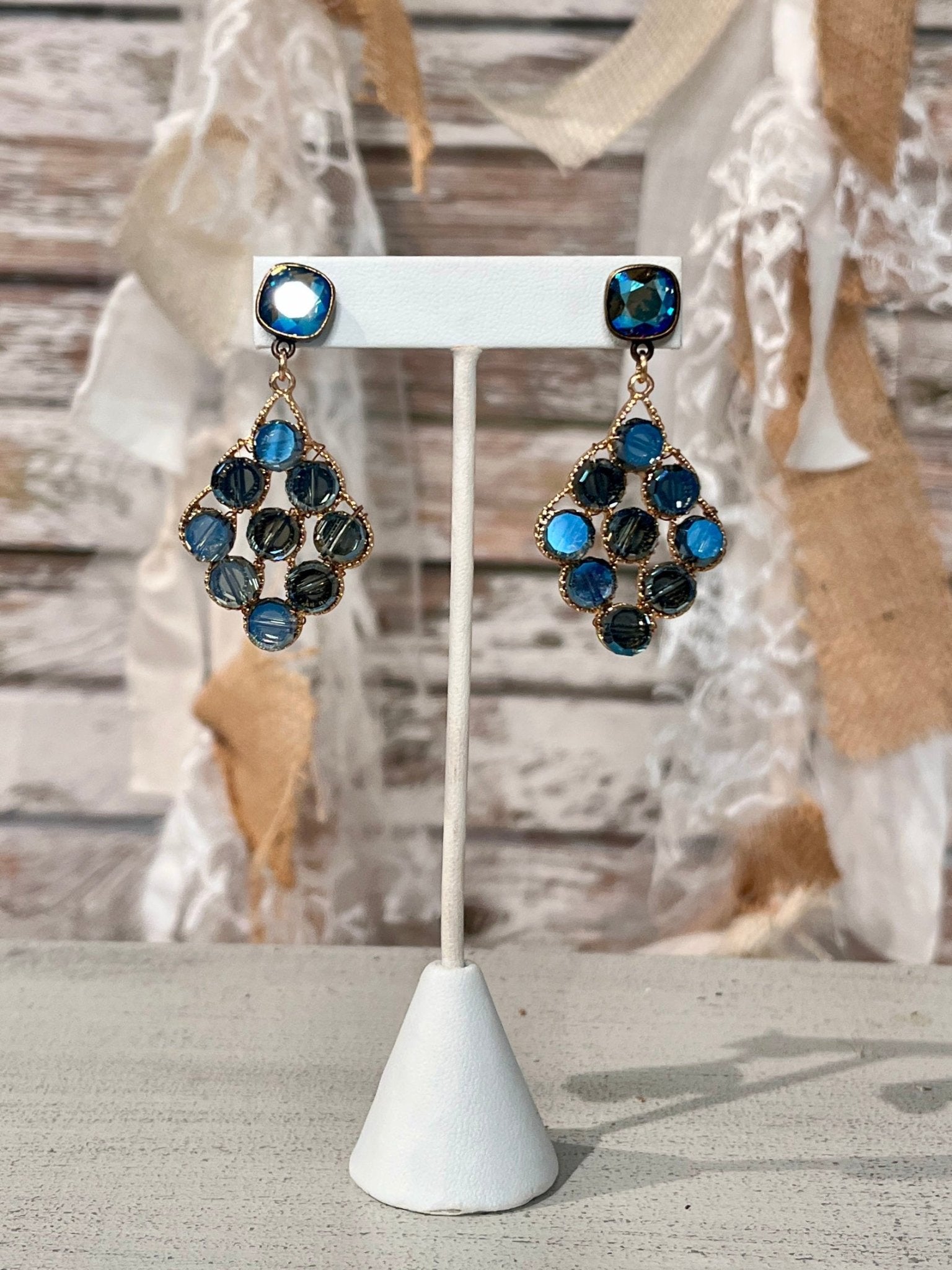 Blue Starlight Chandelier Earrings - Mainstream Boutique