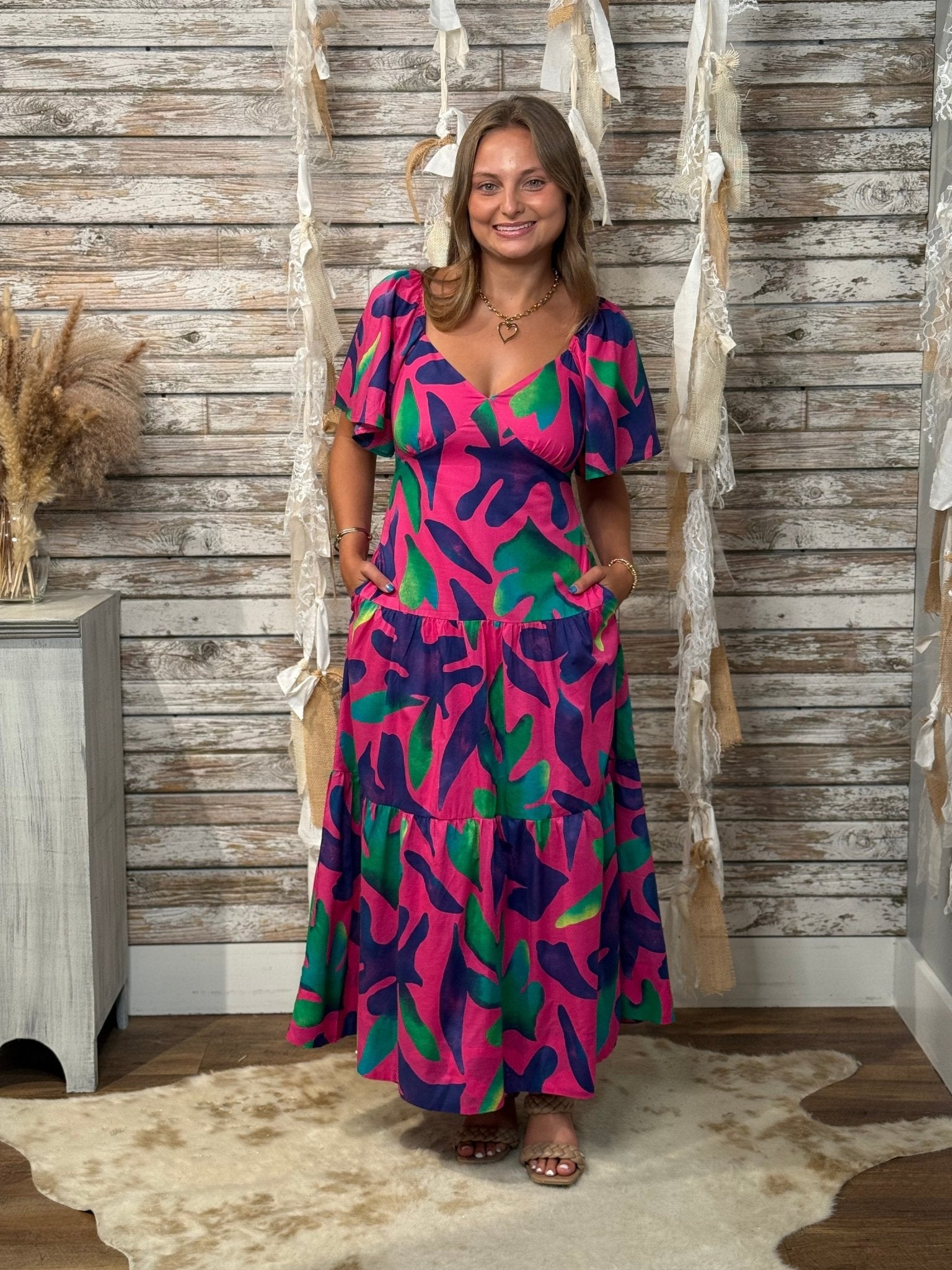 Tropic Twist Tiered Midi - Mainstream Boutique