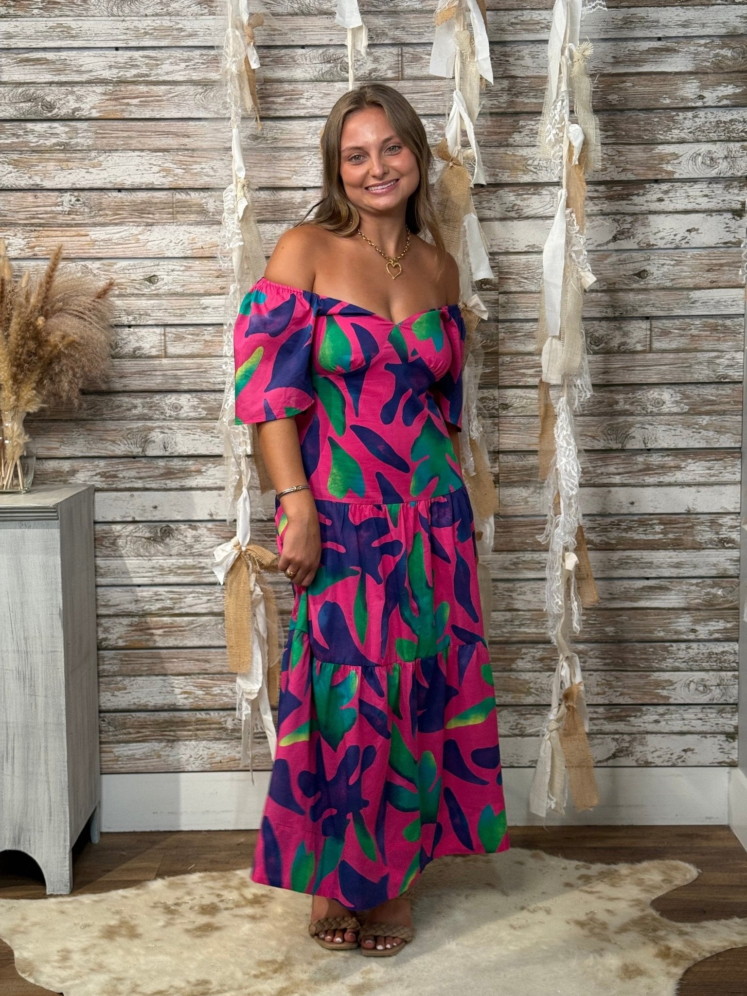 Tropic Twist Tiered Midi - Mainstream Boutique