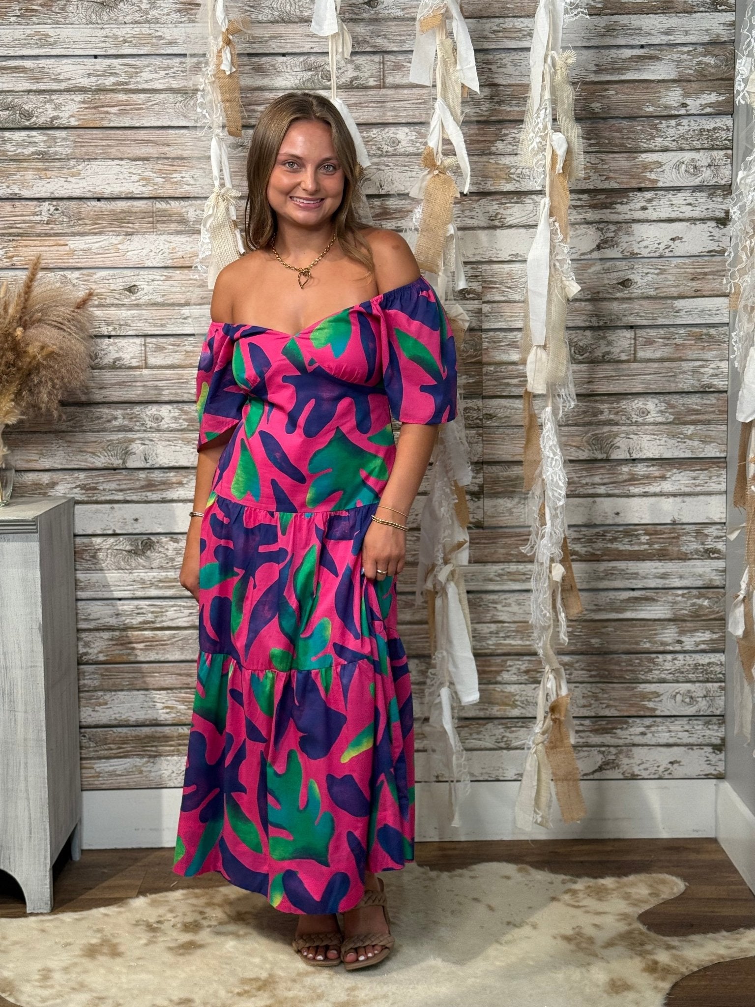 Tropic Twist Tiered Midi - Mainstream Boutique