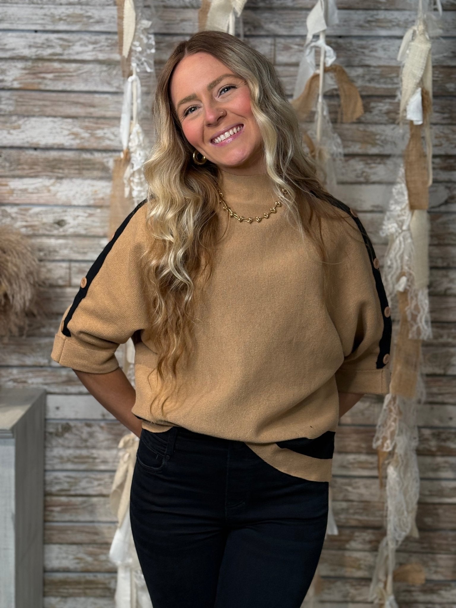 Side Line Chic Pullover - Mainstream Boutique
