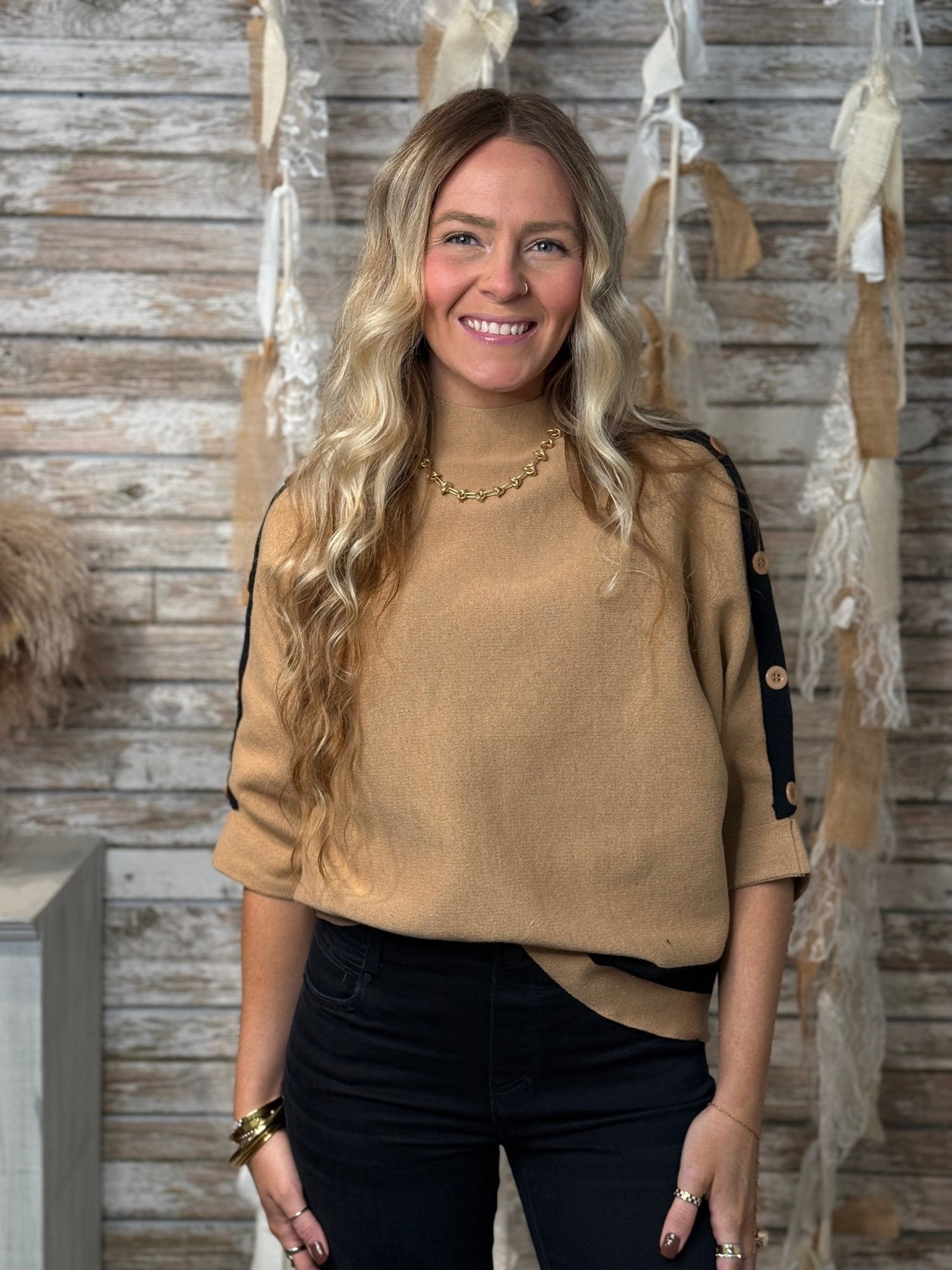 Side Line Chic Pullover - Mainstream Boutique
