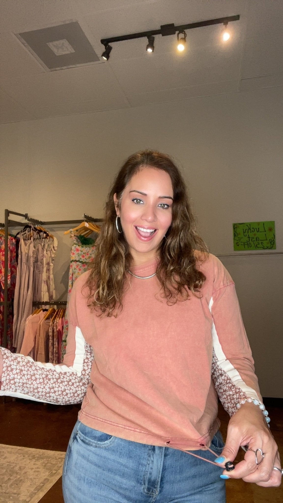Mix Media Terry Top - Mainstream Boutique