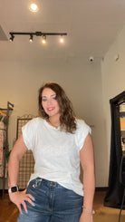 Extended Origami Cap Sleeve Asymmetric Top - Mainstream Boutique