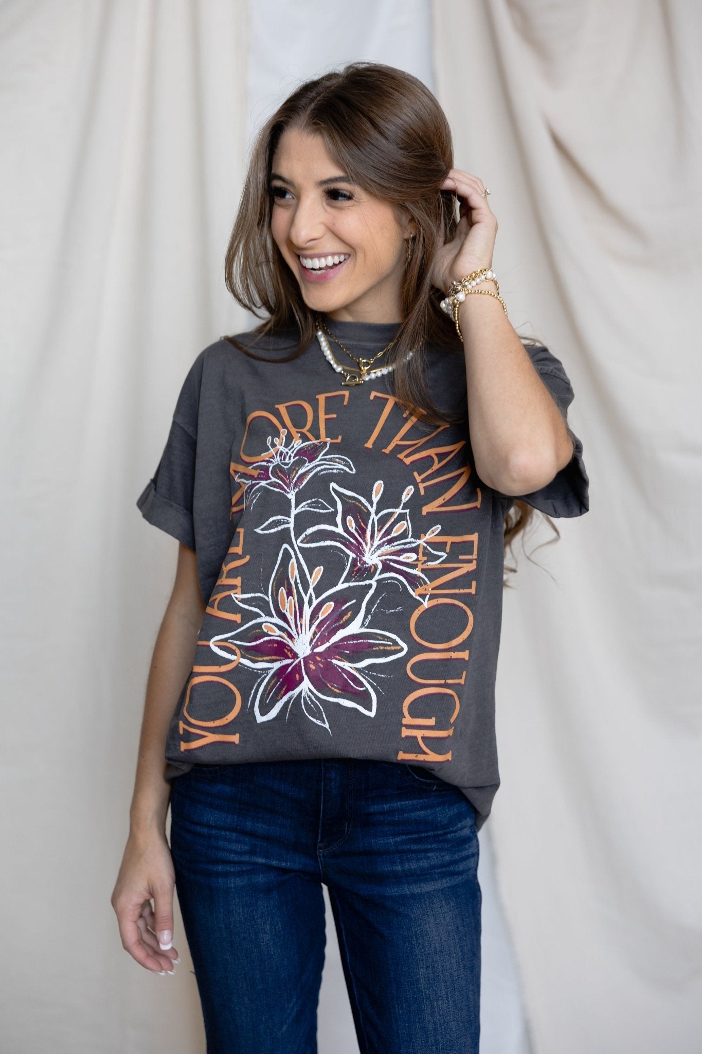 You Are More Than Enough Graphic Tee - Mainstream Boutique