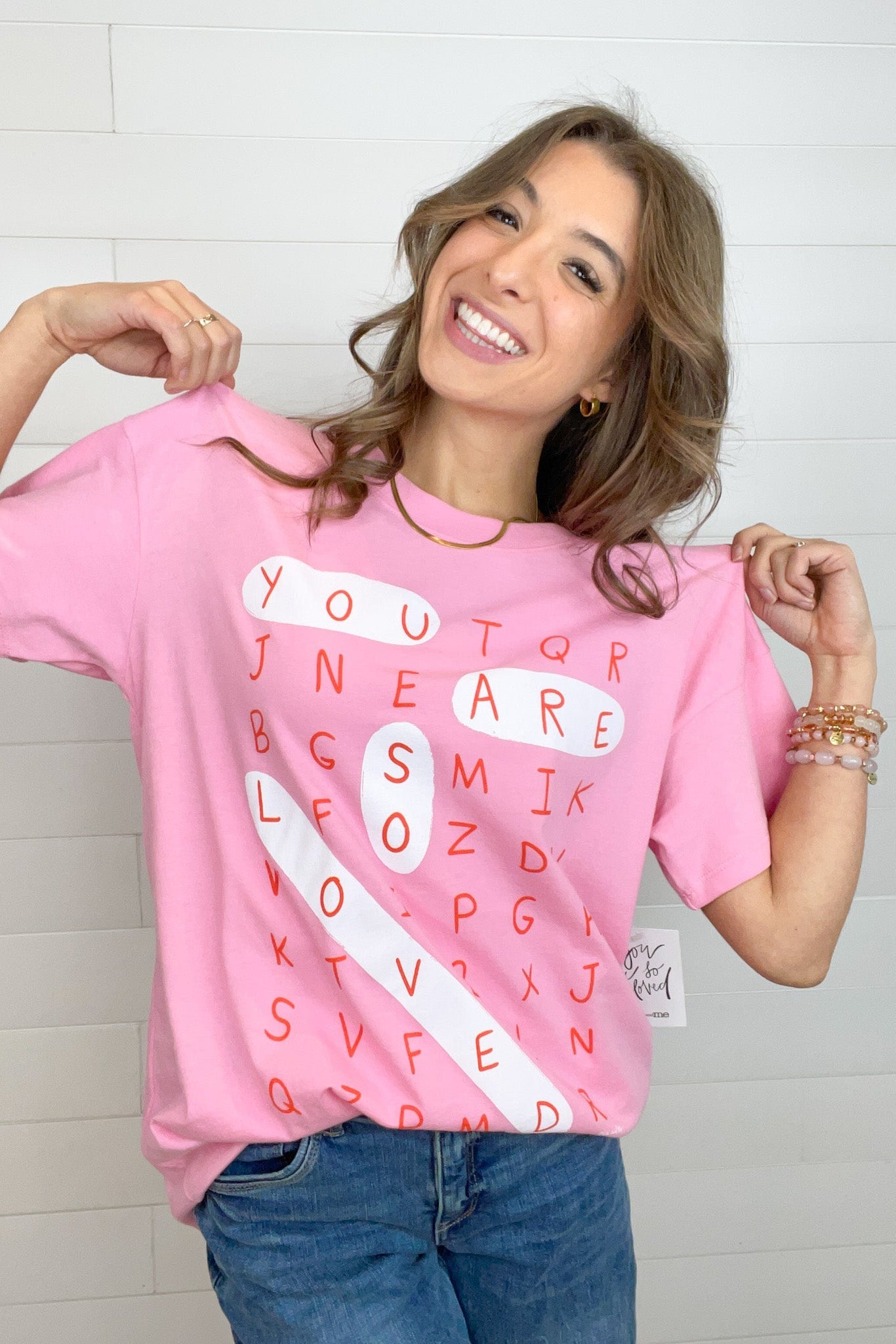 Oversized Crossword Graphic Tee - Mainstream Boutique