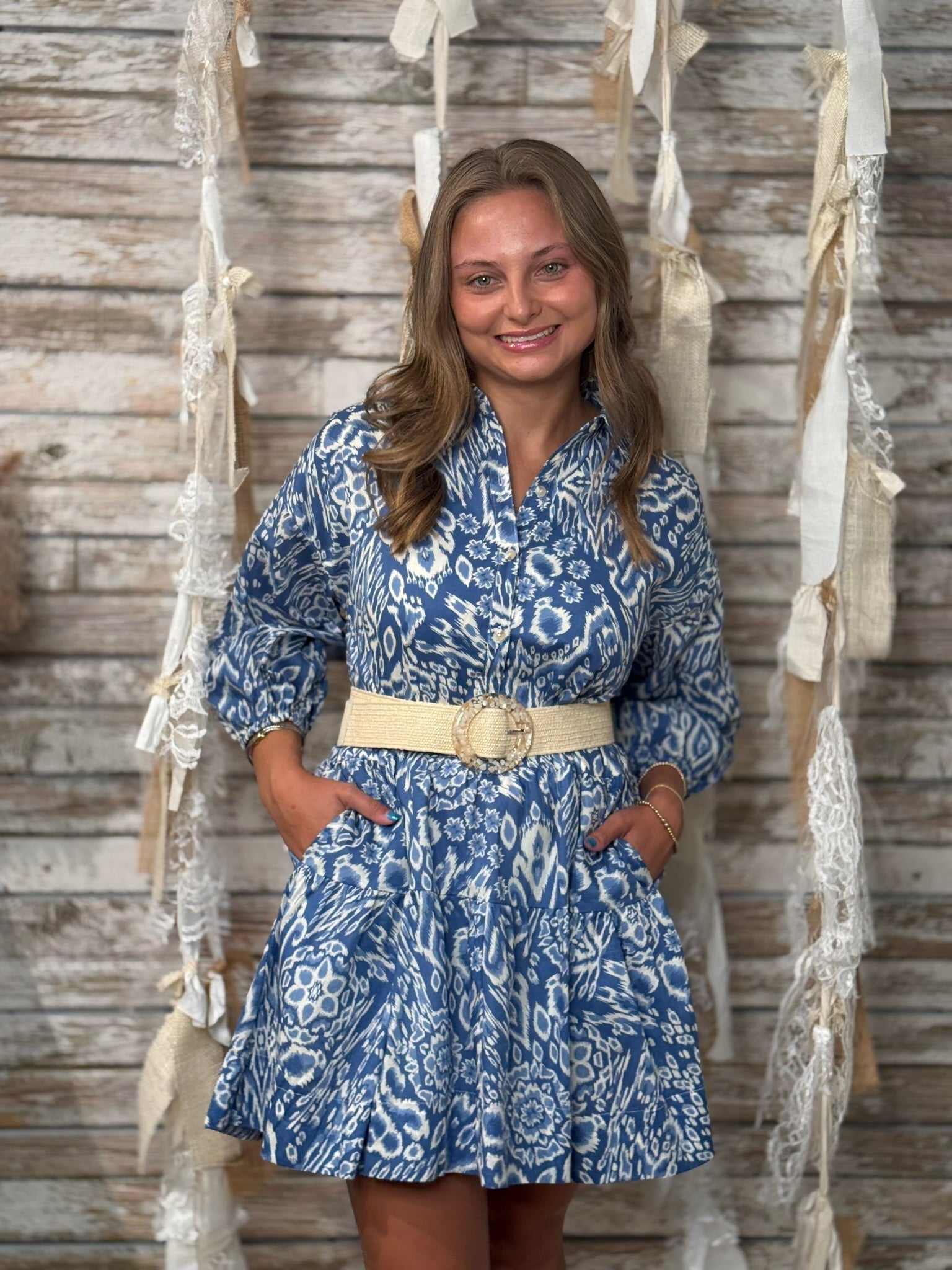 Indigo Breeze Shirt Dress - Mainstream Boutique