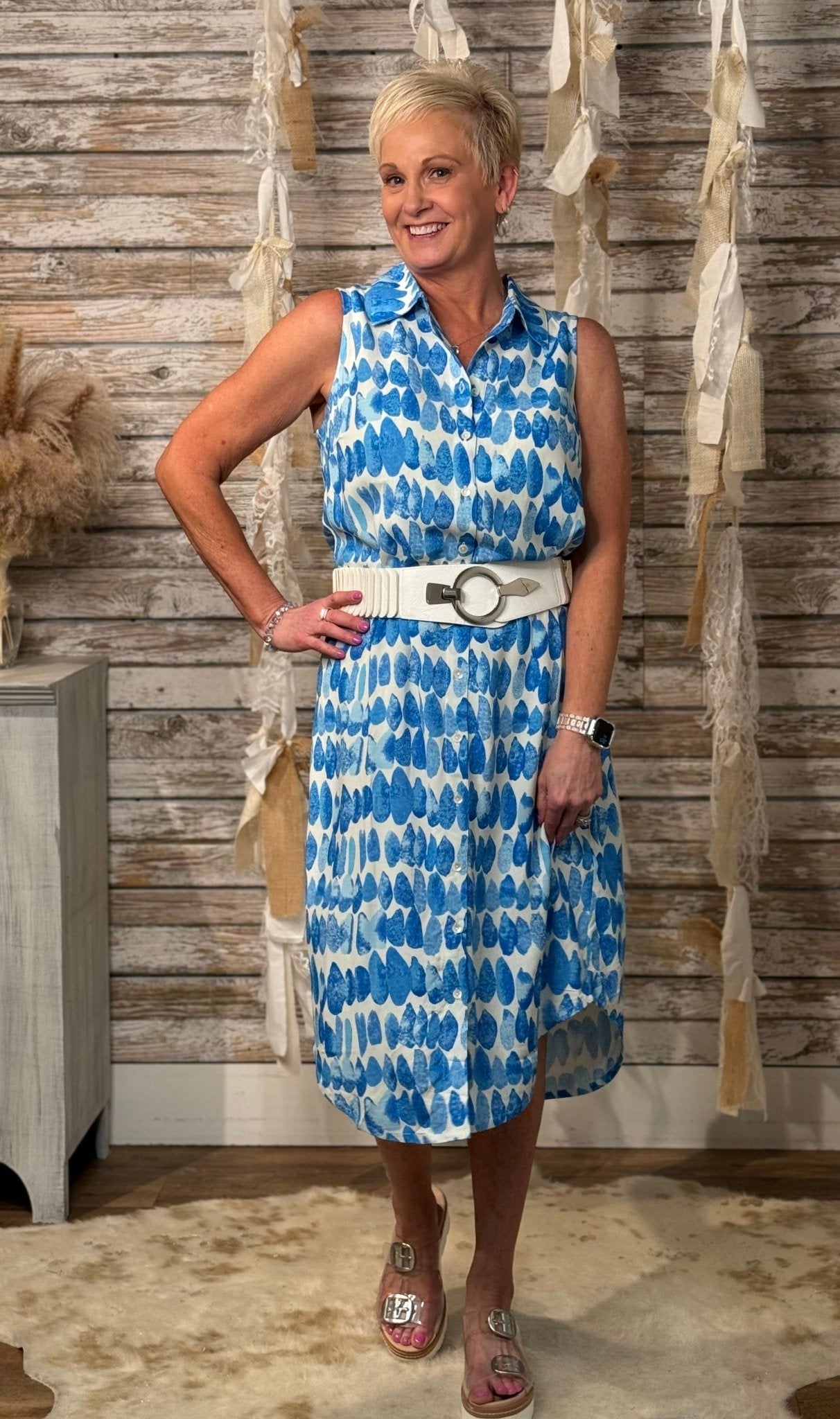 Ocean Splash Shirt Dress - Mainstream Boutique