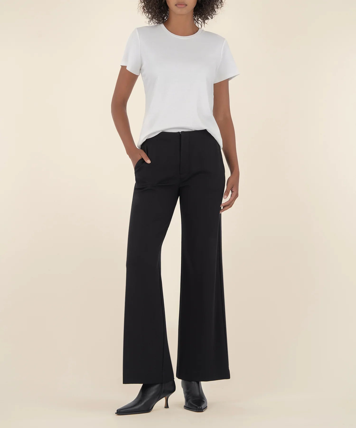 Meg Ponte High Rise Wide Leg Trouser - Mainstream Boutique