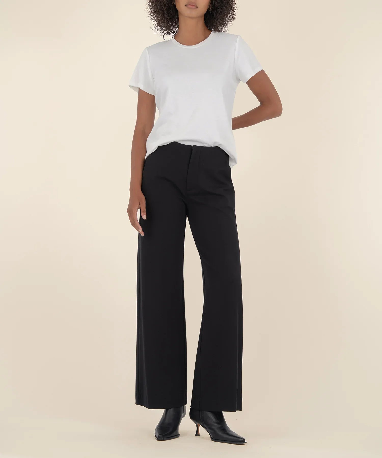 Meg Ponte High Rise Wide Leg Trouser - Mainstream Boutique