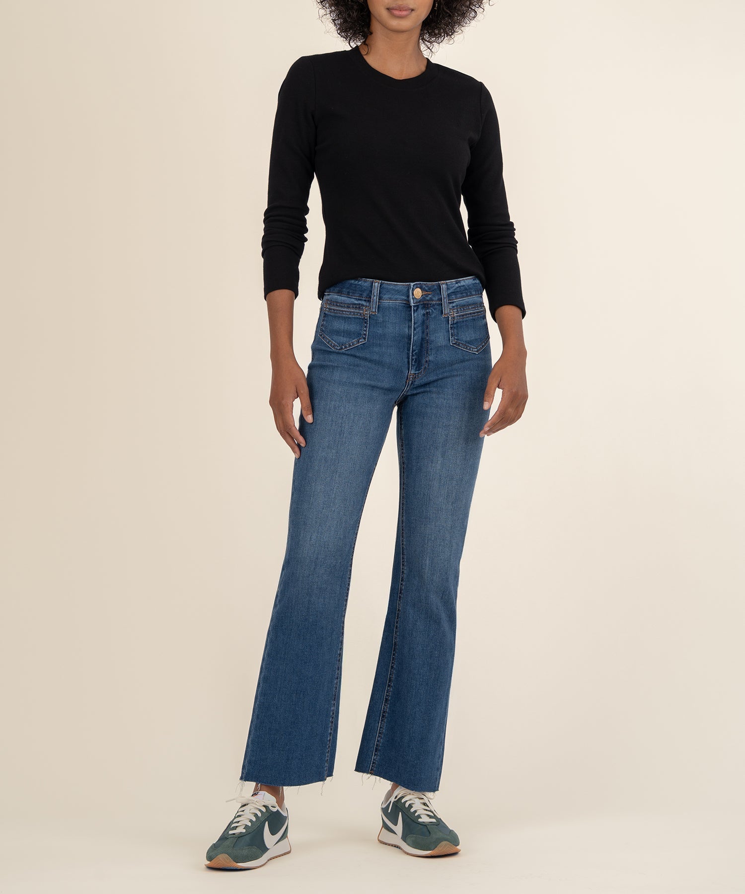 Ankle Flare Denim Pants