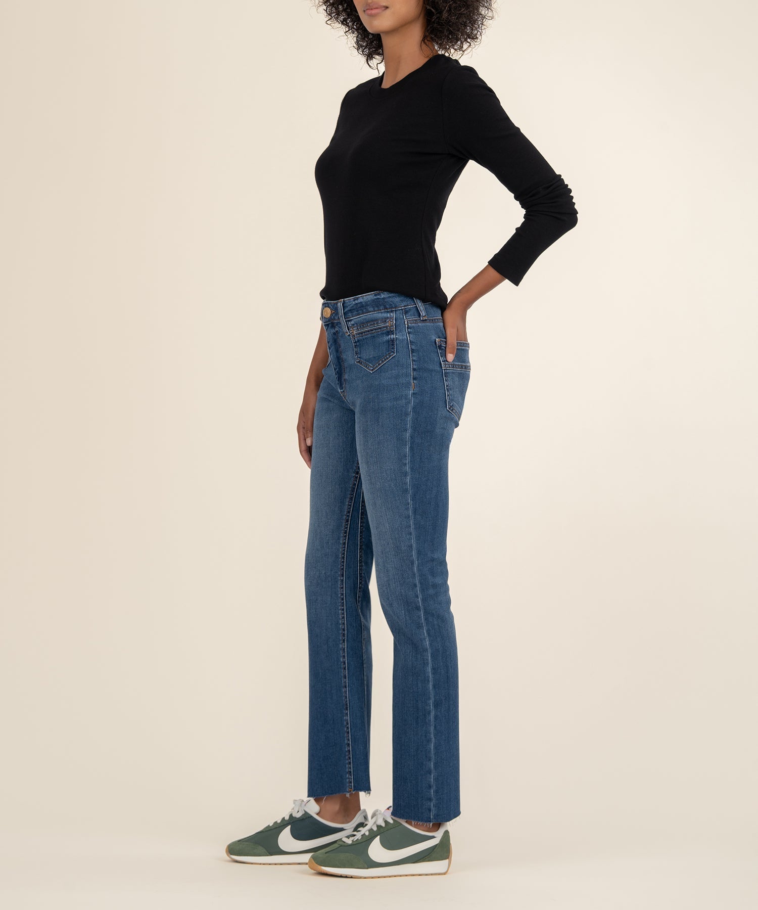 KUT Kelsey High Rise Ankle Flare - Unbreakable - Mainstream Boutique