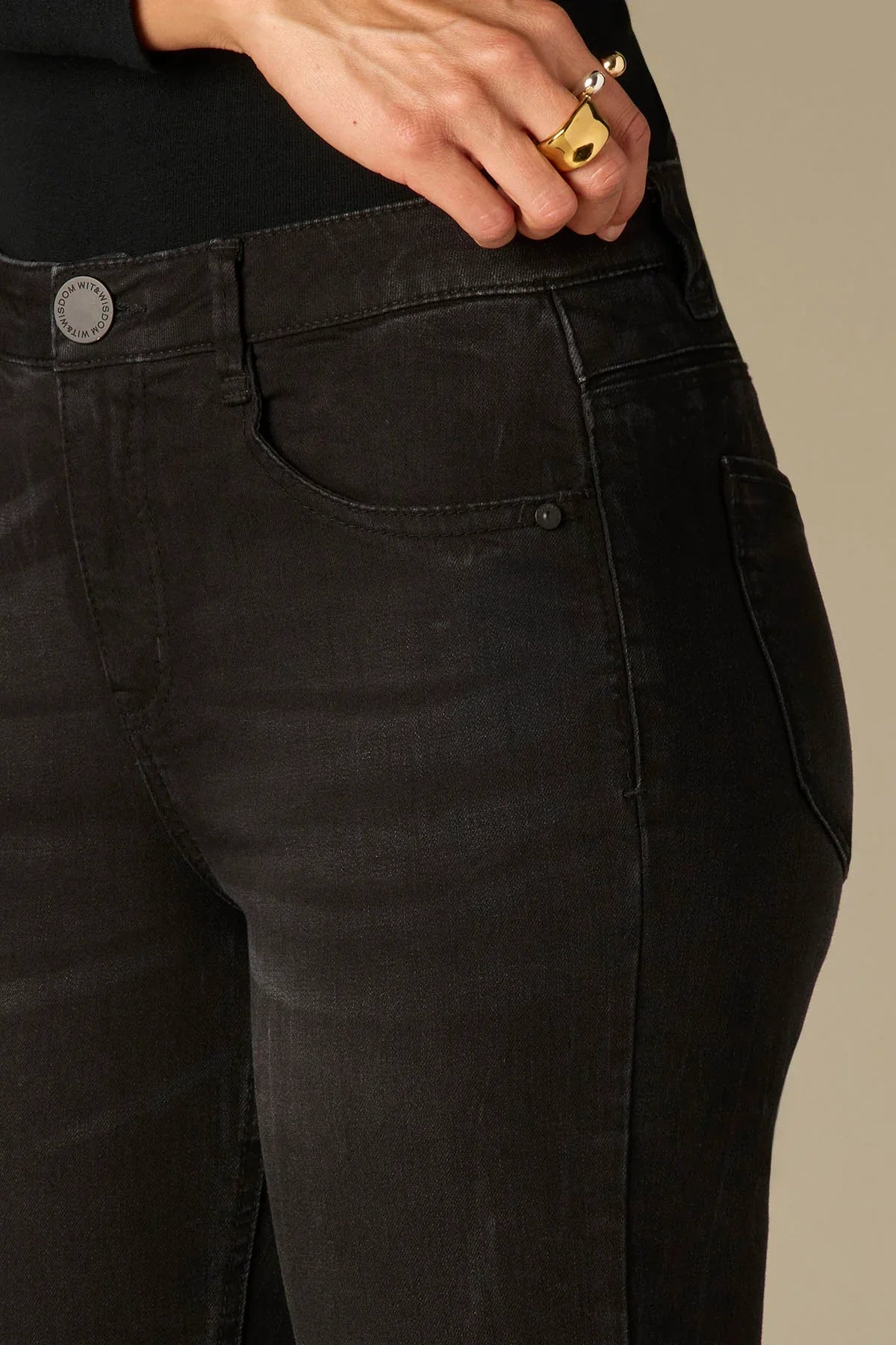 Madison Bitty Boot Jean With Grinded Hem - Mainstream Boutique