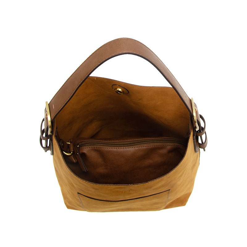 Faux Suede Slouchy Tote Bag With Mini Bag - Mainstream Boutique