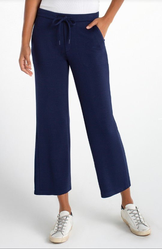 Liverpool Stretch Pull - On Cropped Wide Leg Pants - Mainstream Boutique
