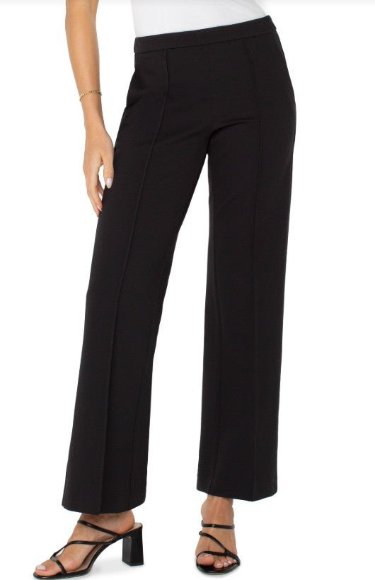 Kayla Pull - On Wide Leg Trouser – 31" Inseam Sleek Stretch Dress Pant - Mainstream Boutique