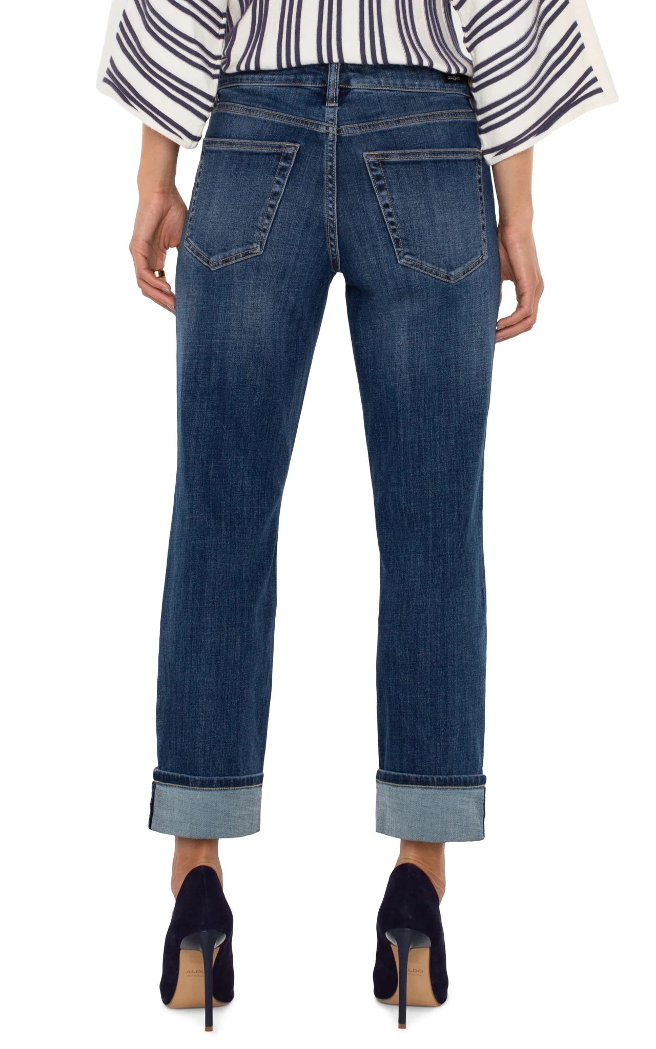 Liverpool Marley Girlfriend Cuffed Denim - Mainstream Boutique