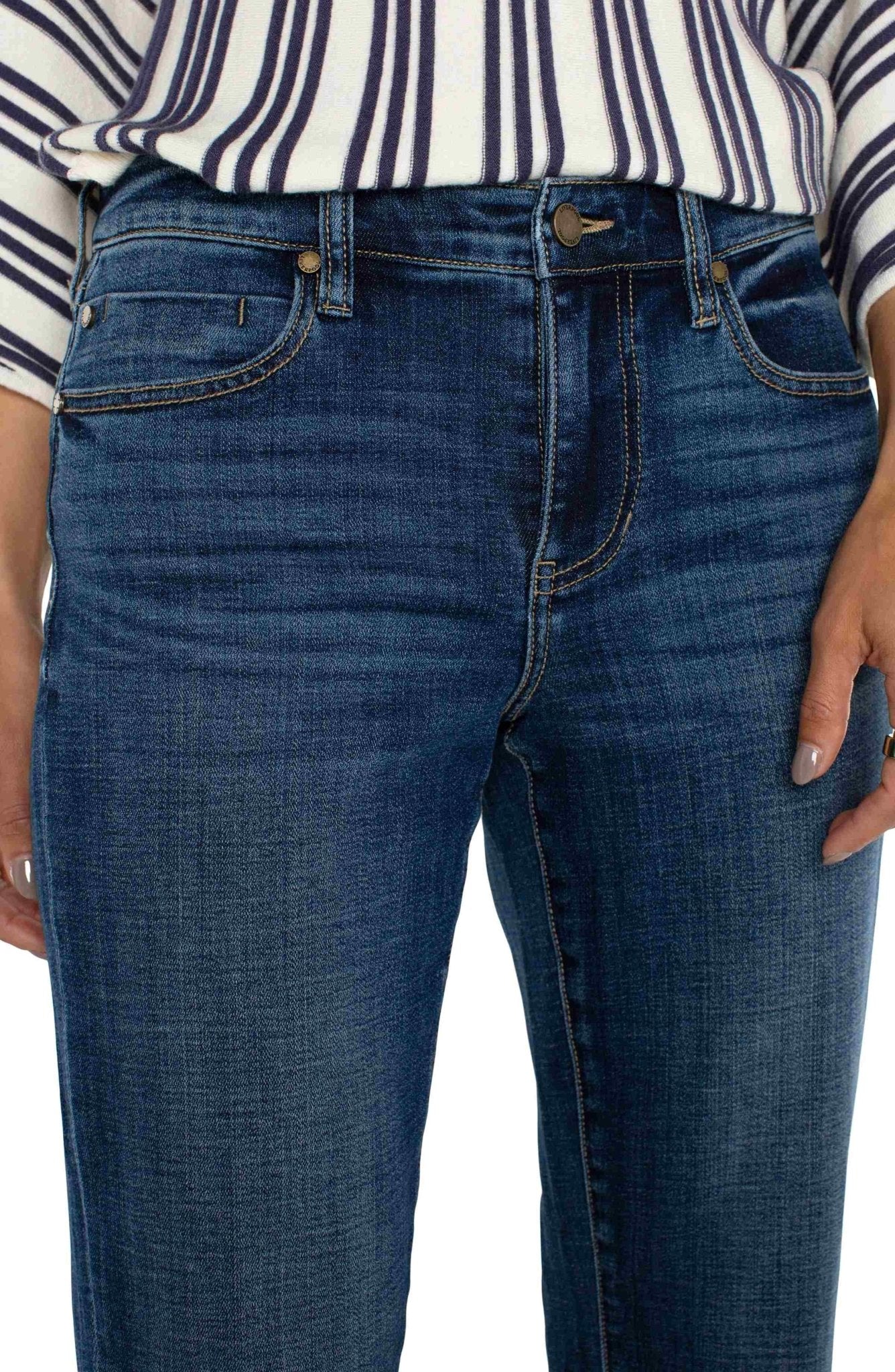 Liverpool Marley Girlfriend Cuffed Denim - Mainstream Boutique