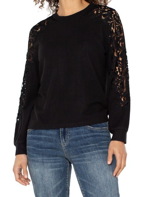 Midnight Lace Whisper Top - Mainstream Boutique