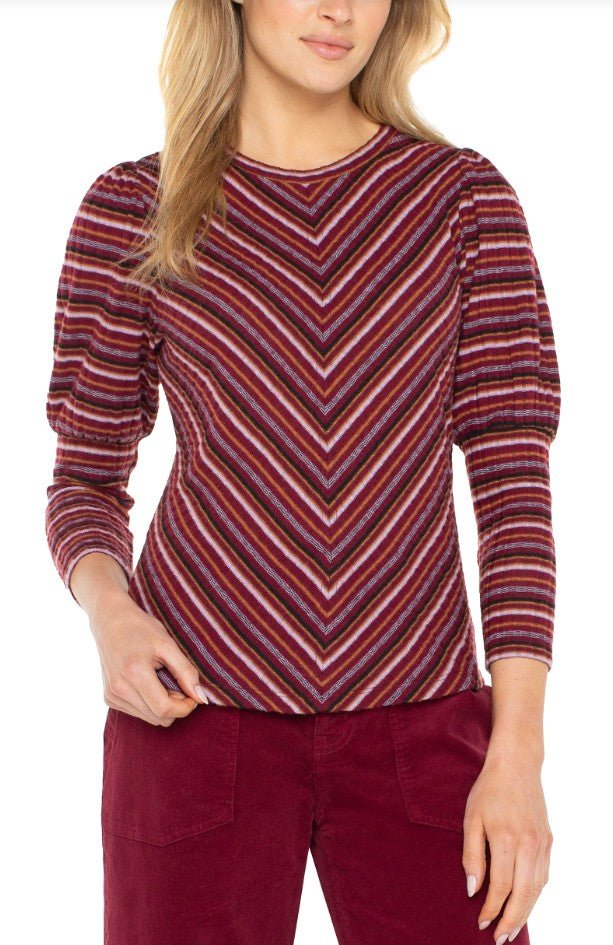 The Juliette Chevron Top - Mainstream Boutique