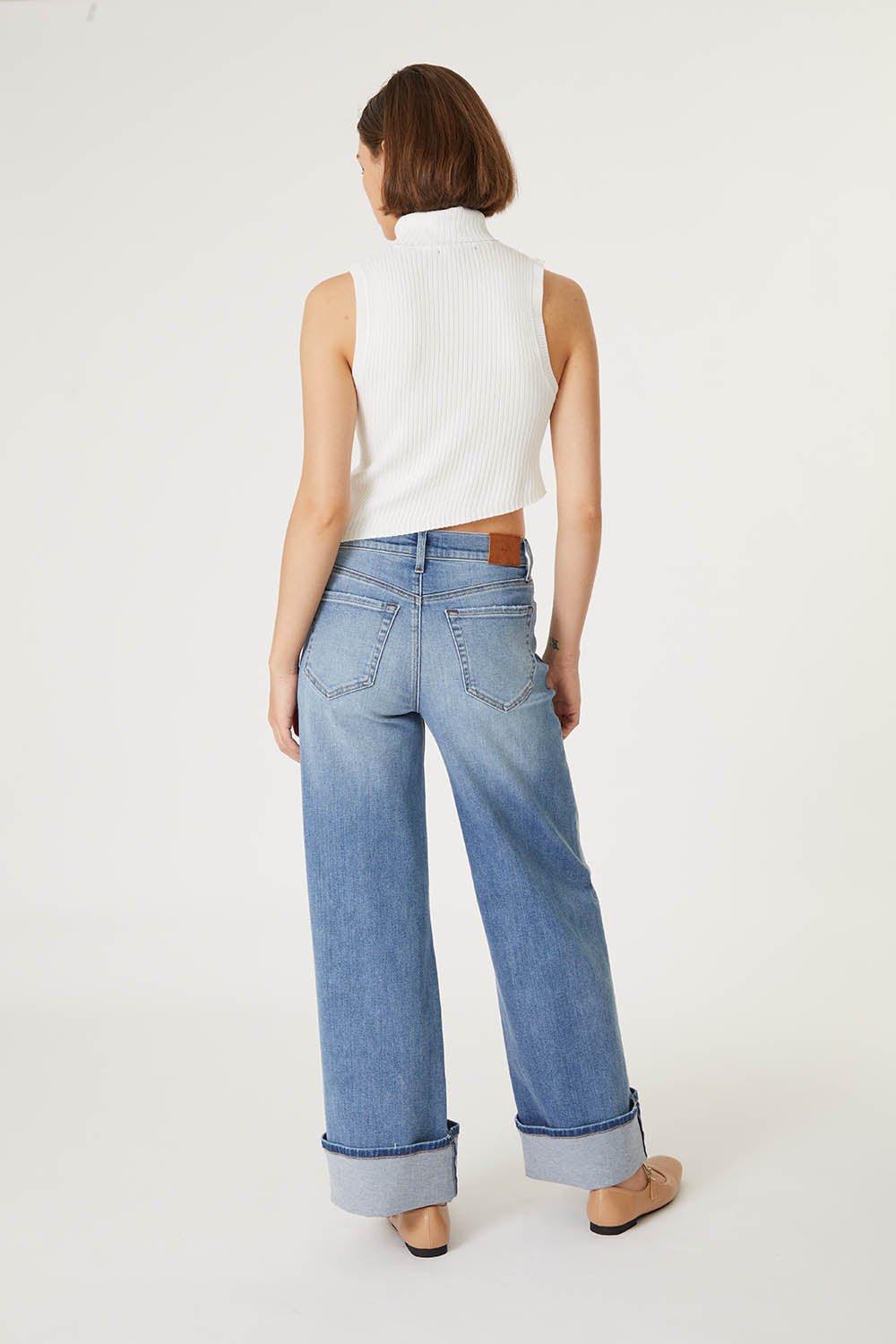 Level99 Tribecca Wide Cuff Jean - Blue Sky - Mainstream Boutique