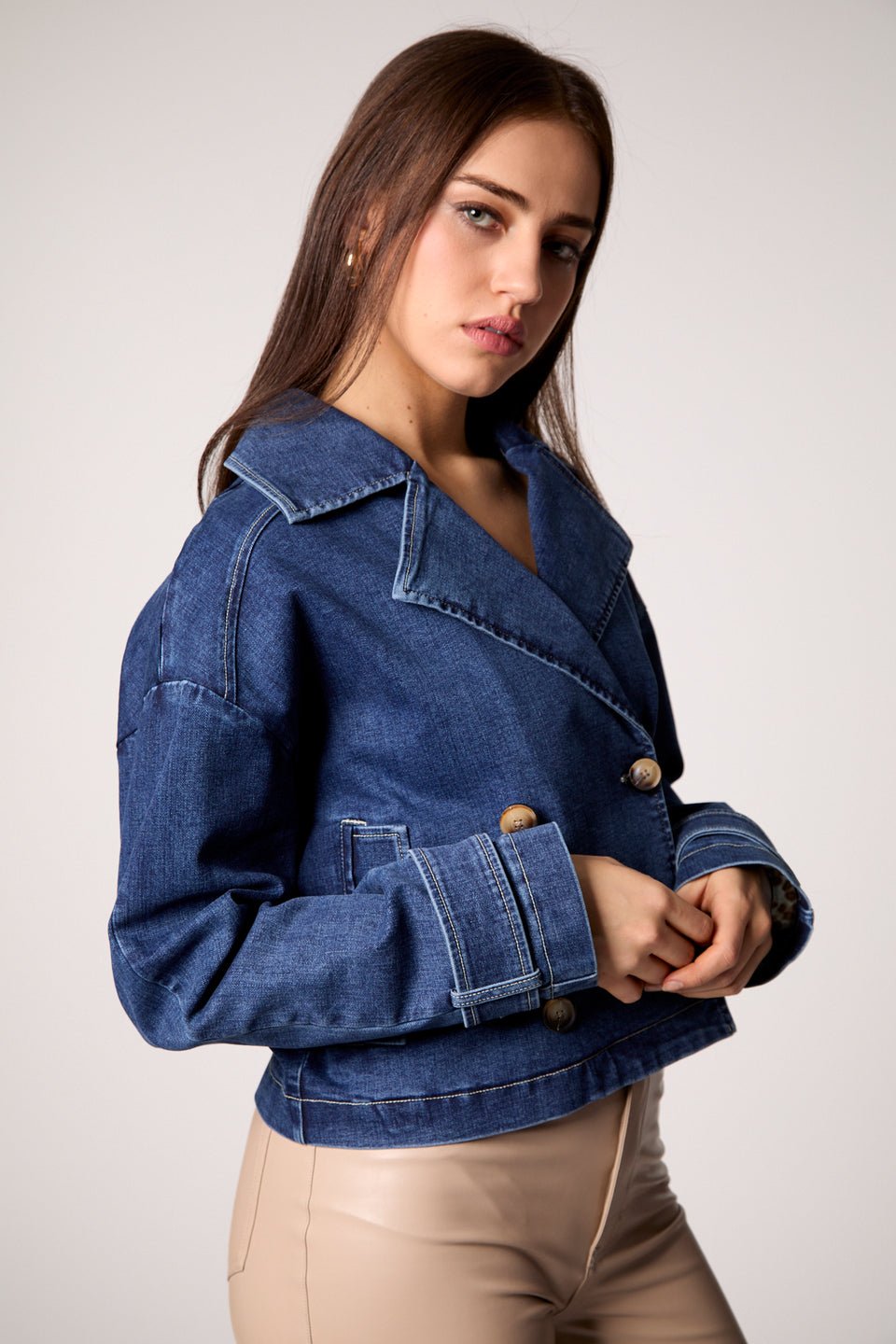 Blue Revival Lana Cropped Trench - Lisbon - Mainstream Boutique