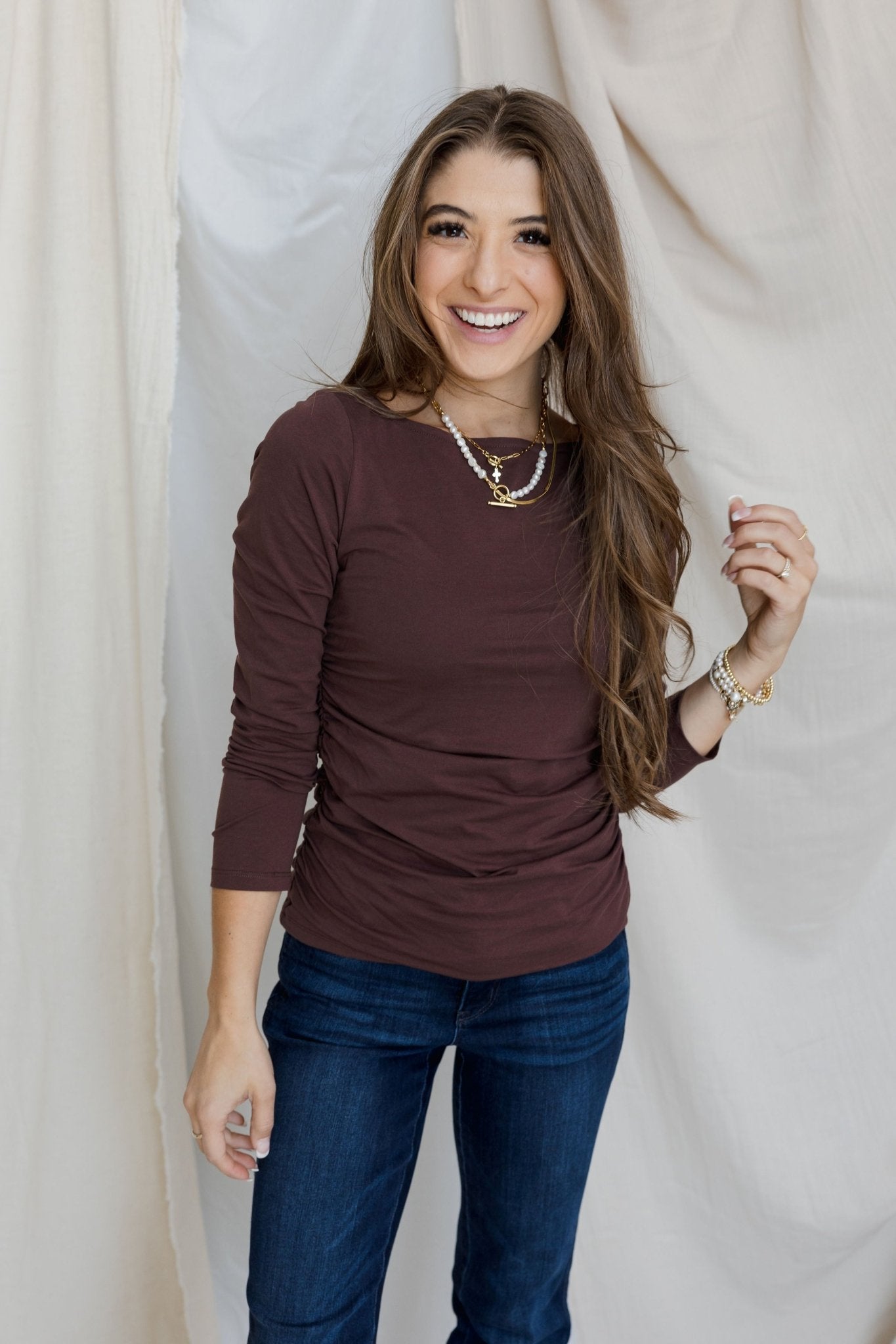Ruched Top - 2 Colors - Mainstream Boutique
