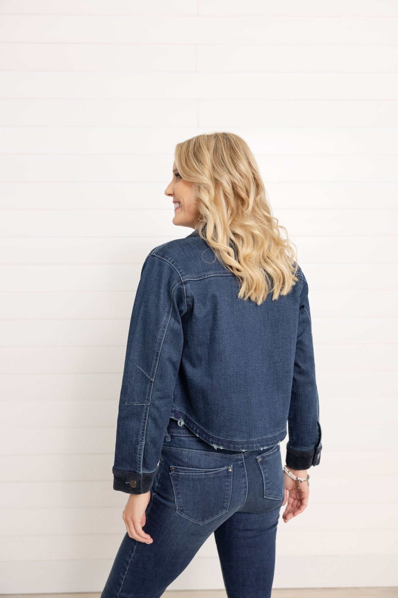 Mac And Me Corduroy Contrast Denim Jacket - Mainstream Boutique