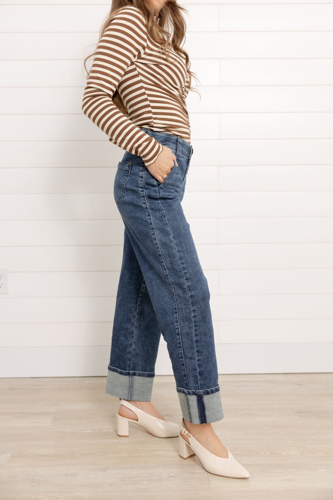Mac And Me Relaxed Boyfriend W/ Fixed Cuff - Mainstream Boutique
