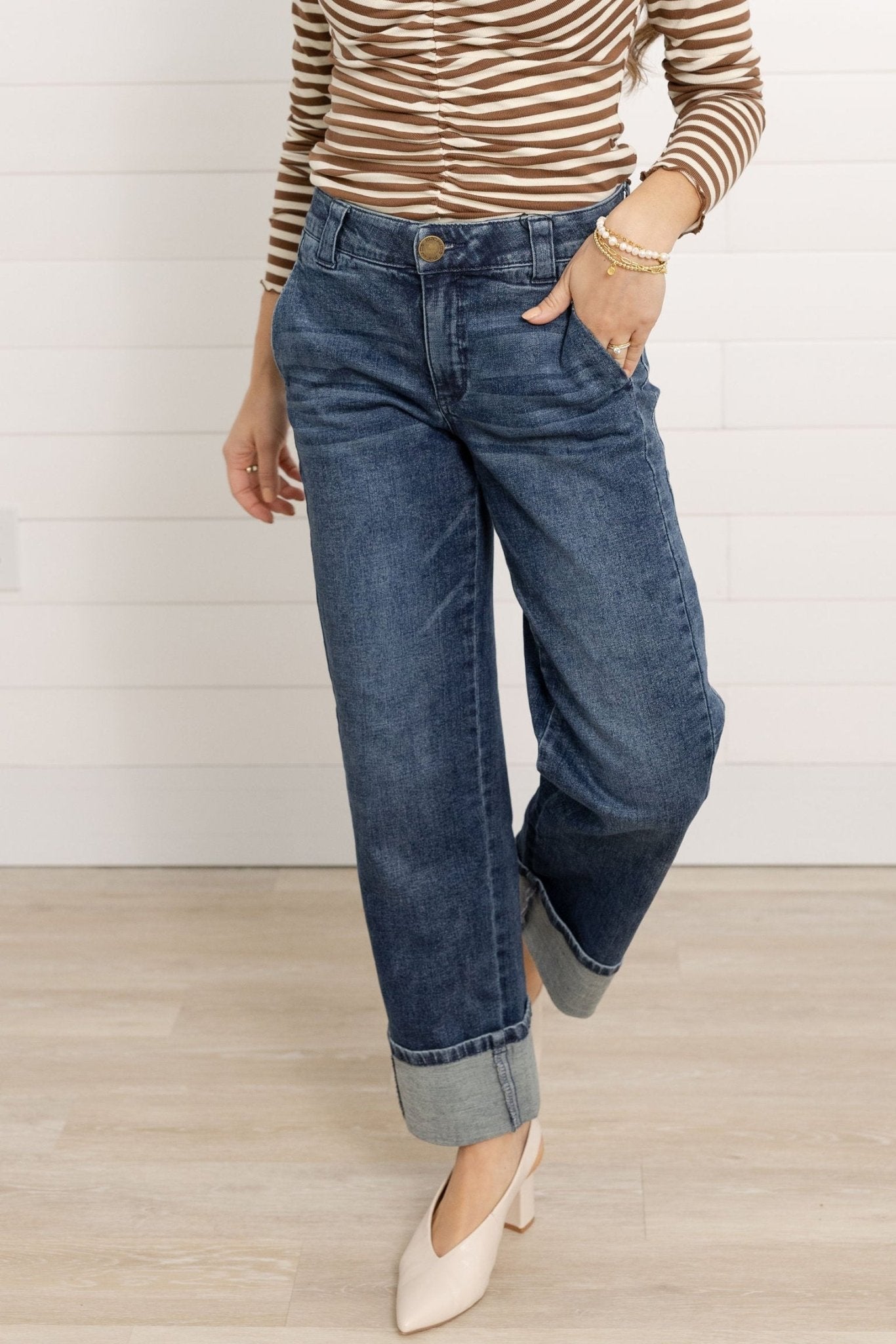 Mac And Me Relaxed Boyfriend W/ Fixed Cuff - Mainstream Boutique