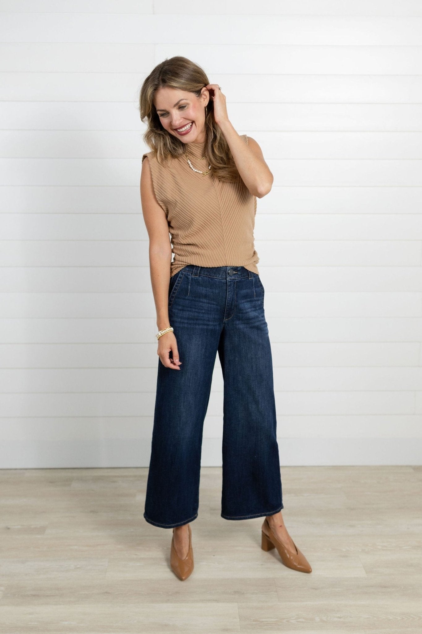 Mac And Me Skyrise Wide Leg W/ Tulip Hem - Mainstream Boutique